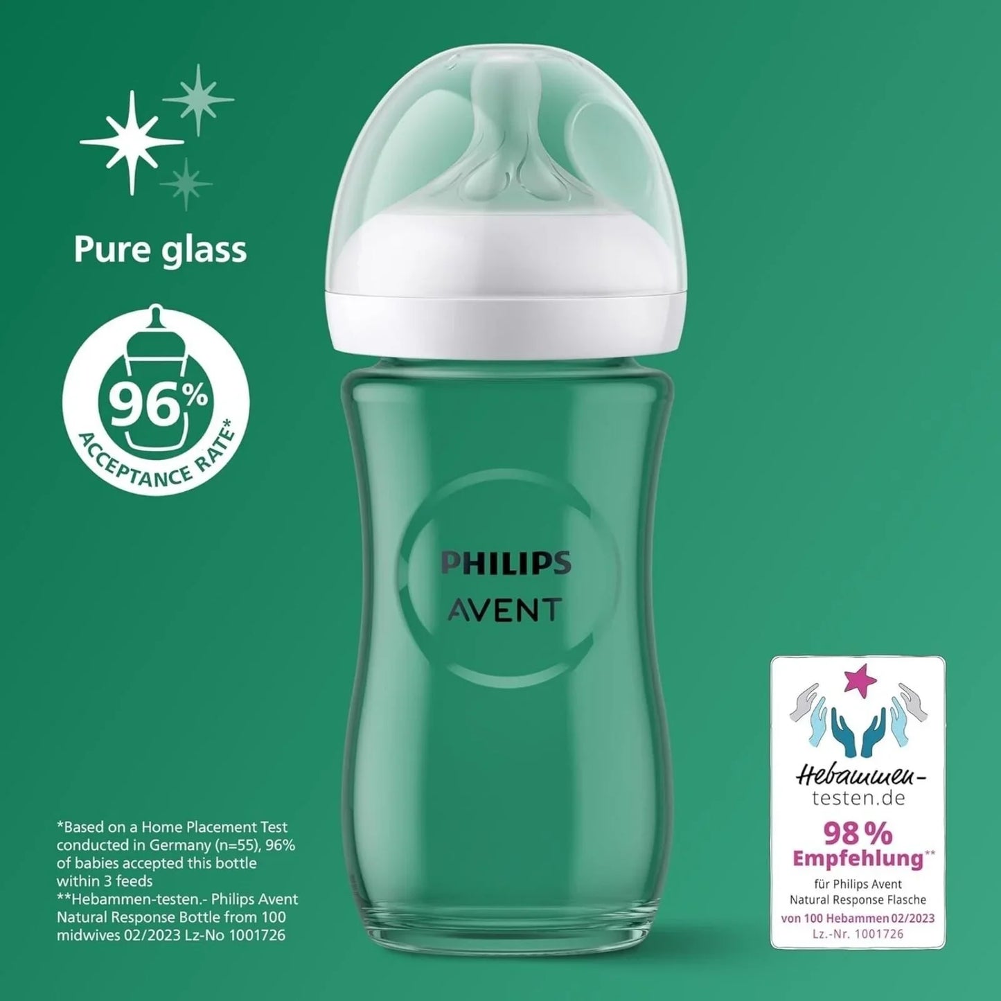 Philips Avent Natural Response Glass Bottle 0-3 months 120ml