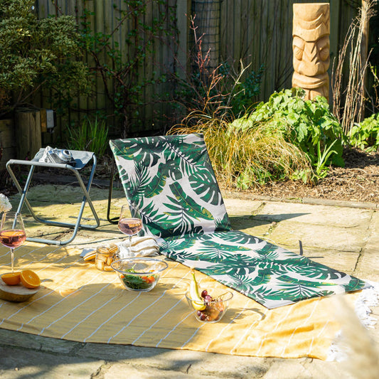 Folding Canvas Beach Lounger