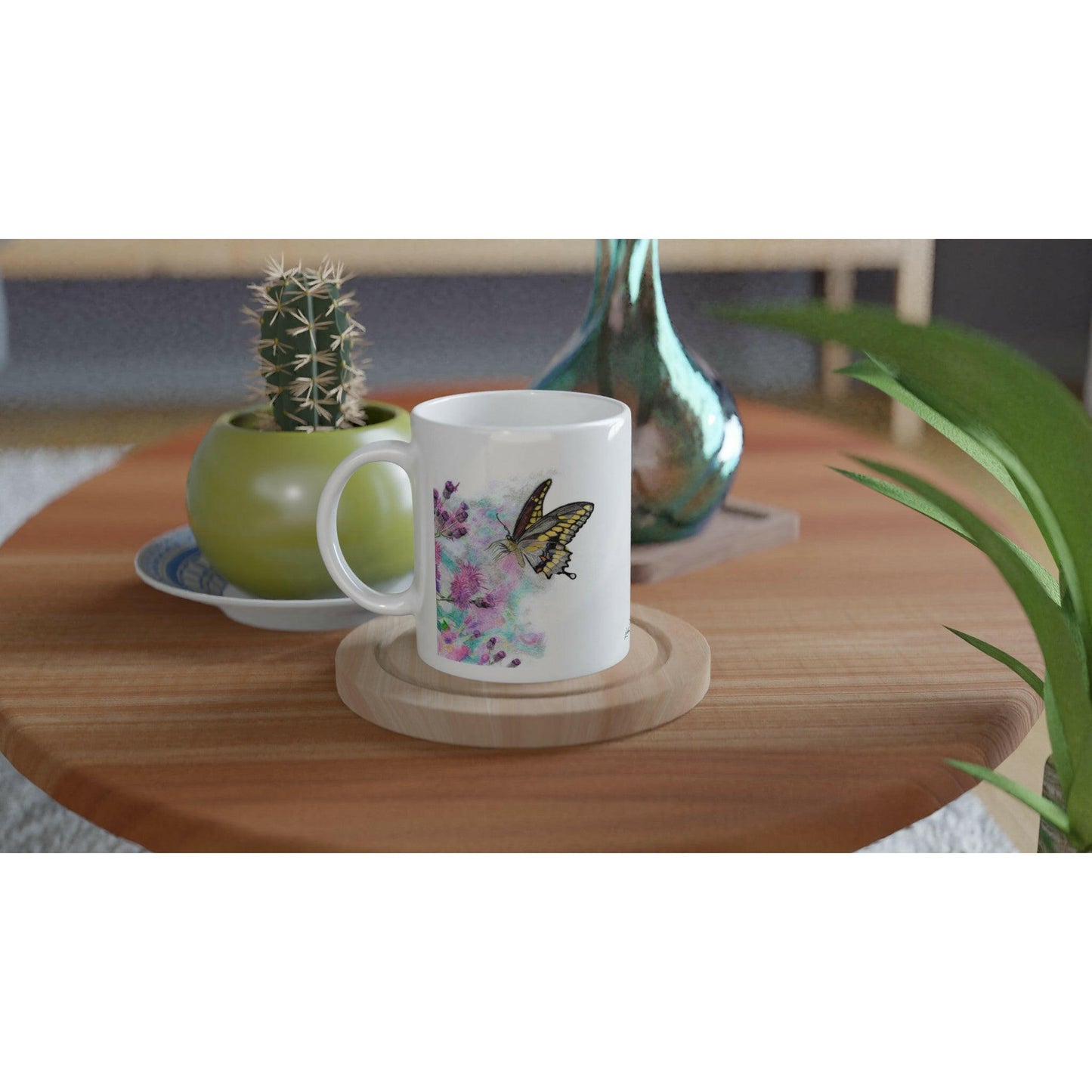 Yellow Butterfly Coffee Mug