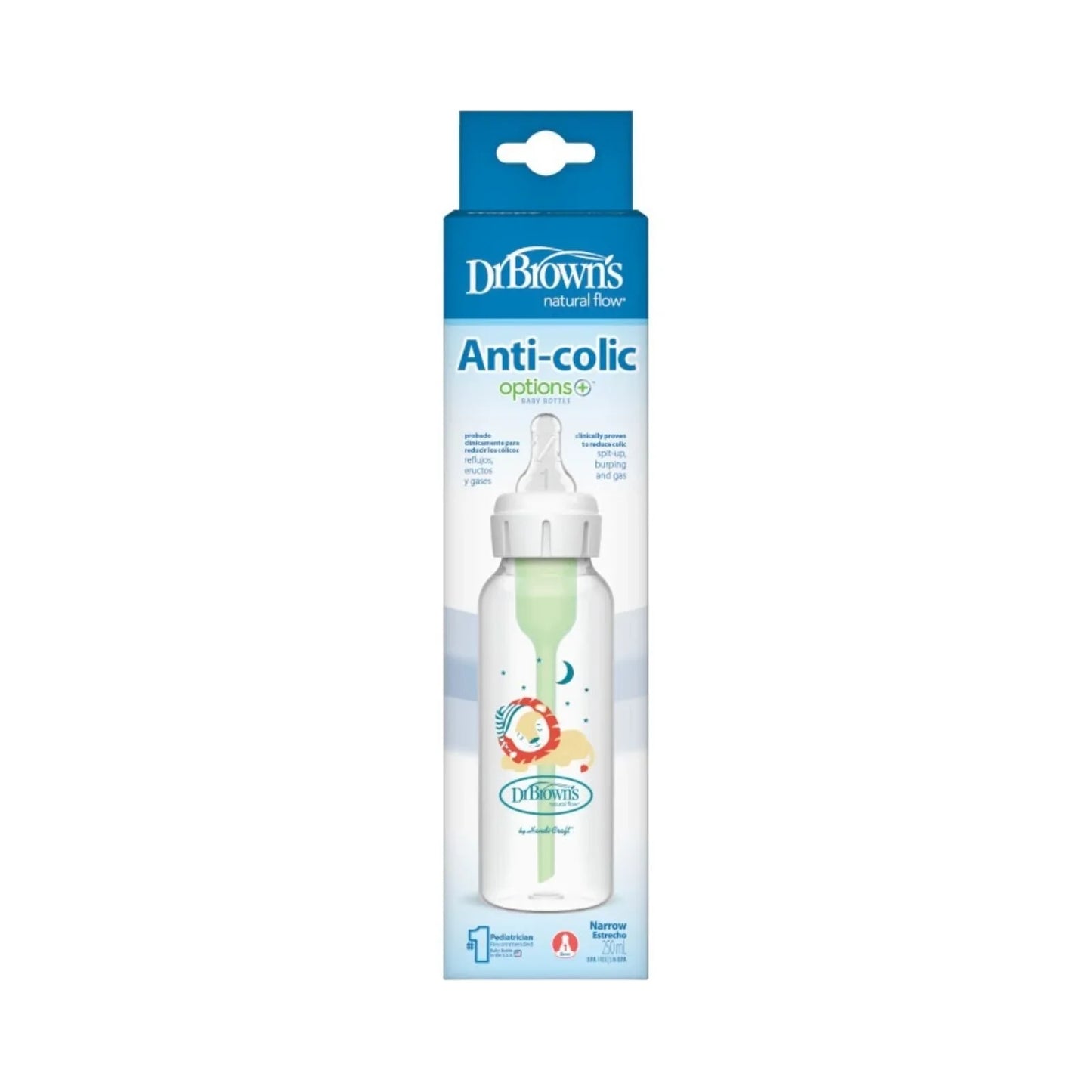 Dr. Brown's Options+ Narrow Neck Anti-Colic Bottle 0+ months 250ml
