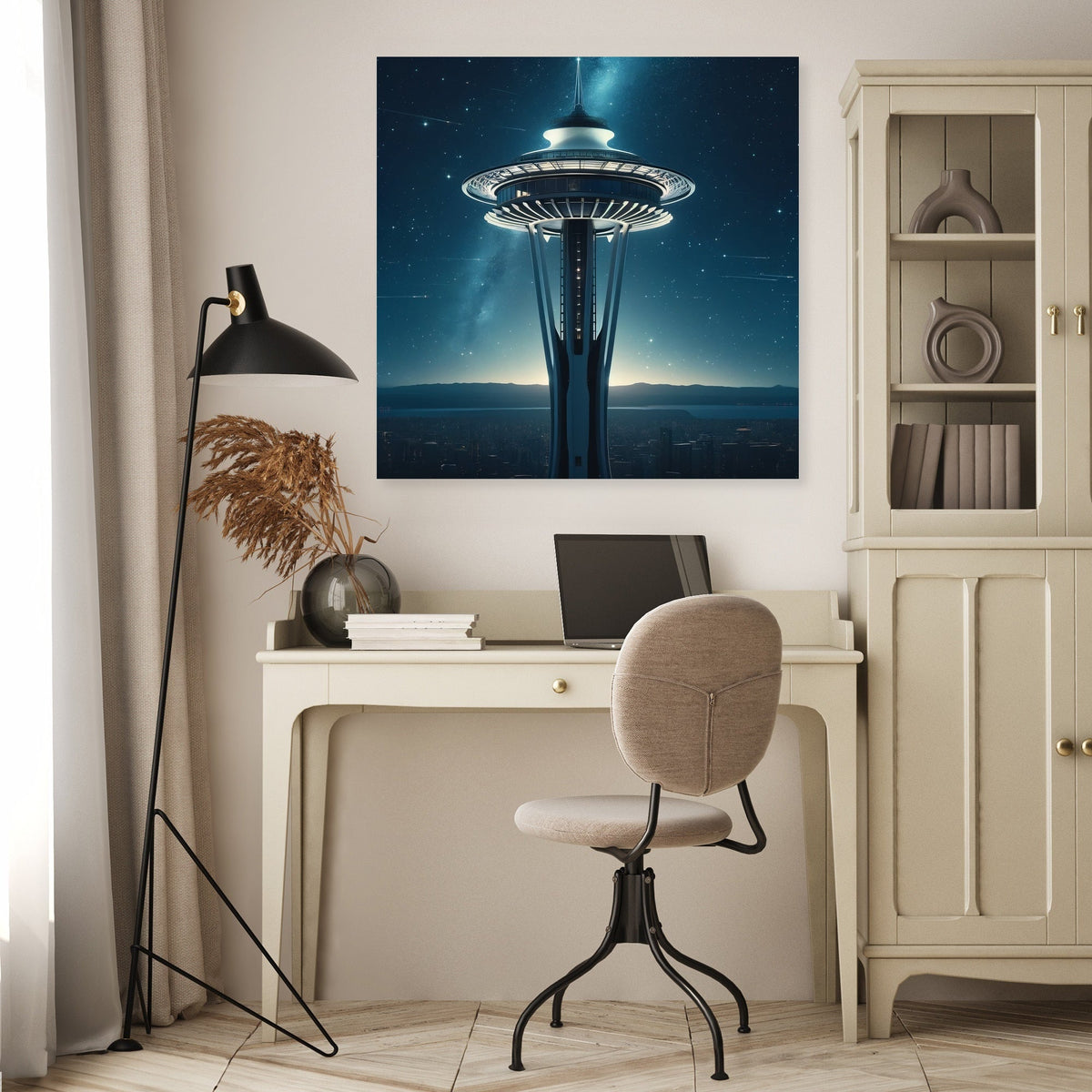 Space Needle Sky Canvas