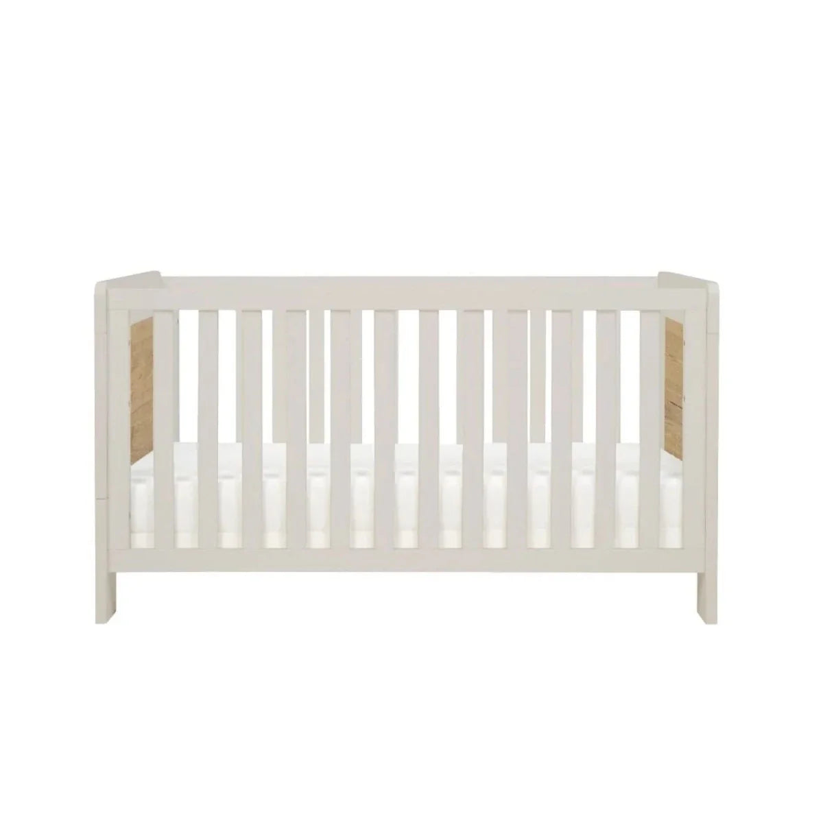 Tutti Bambini Alba Cot Bed - White Sand / Distressed Oak