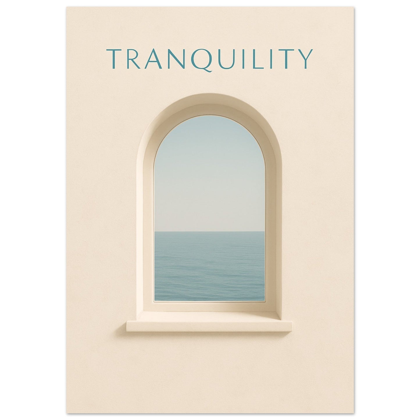 Tranquil Minimalist Ocean View Poster Print - Stunning Wall Art for Relaxation