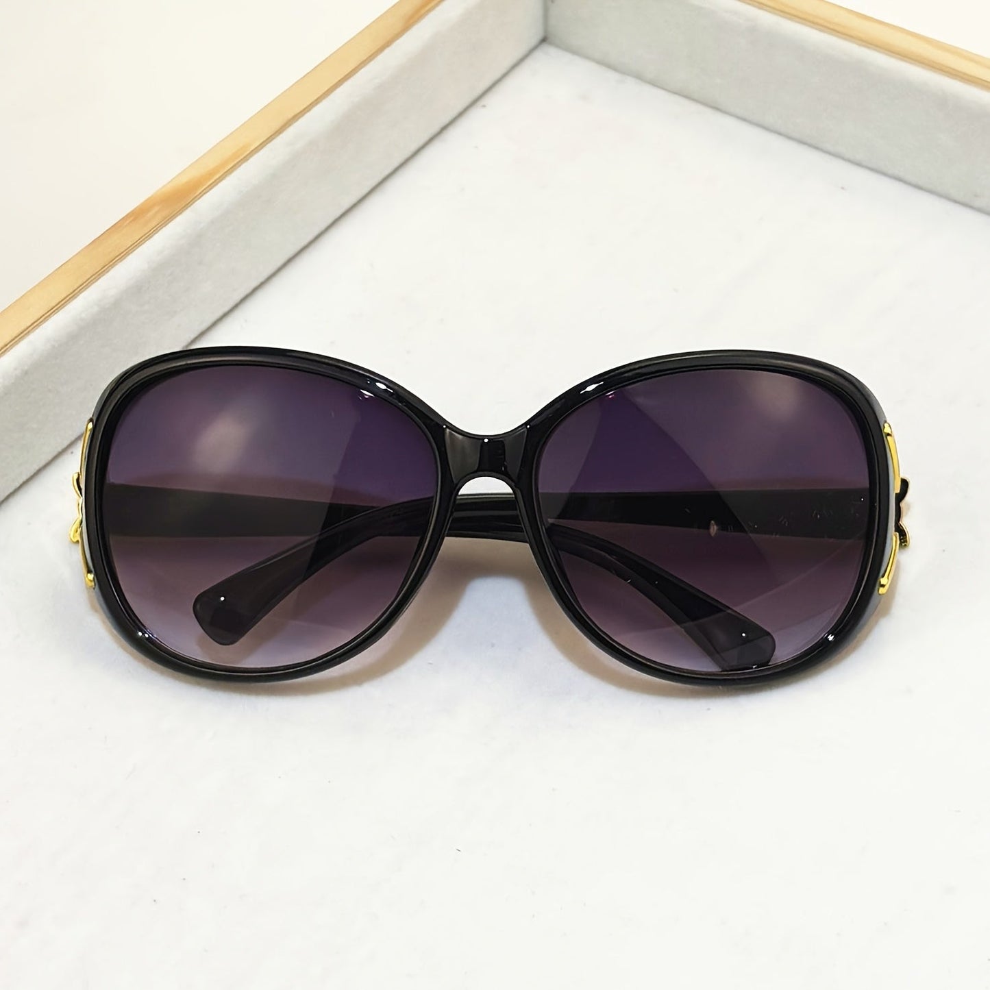 3 Pairs of Women's Luxury Golden Fox Oval Fashion Glasses - Retro Style