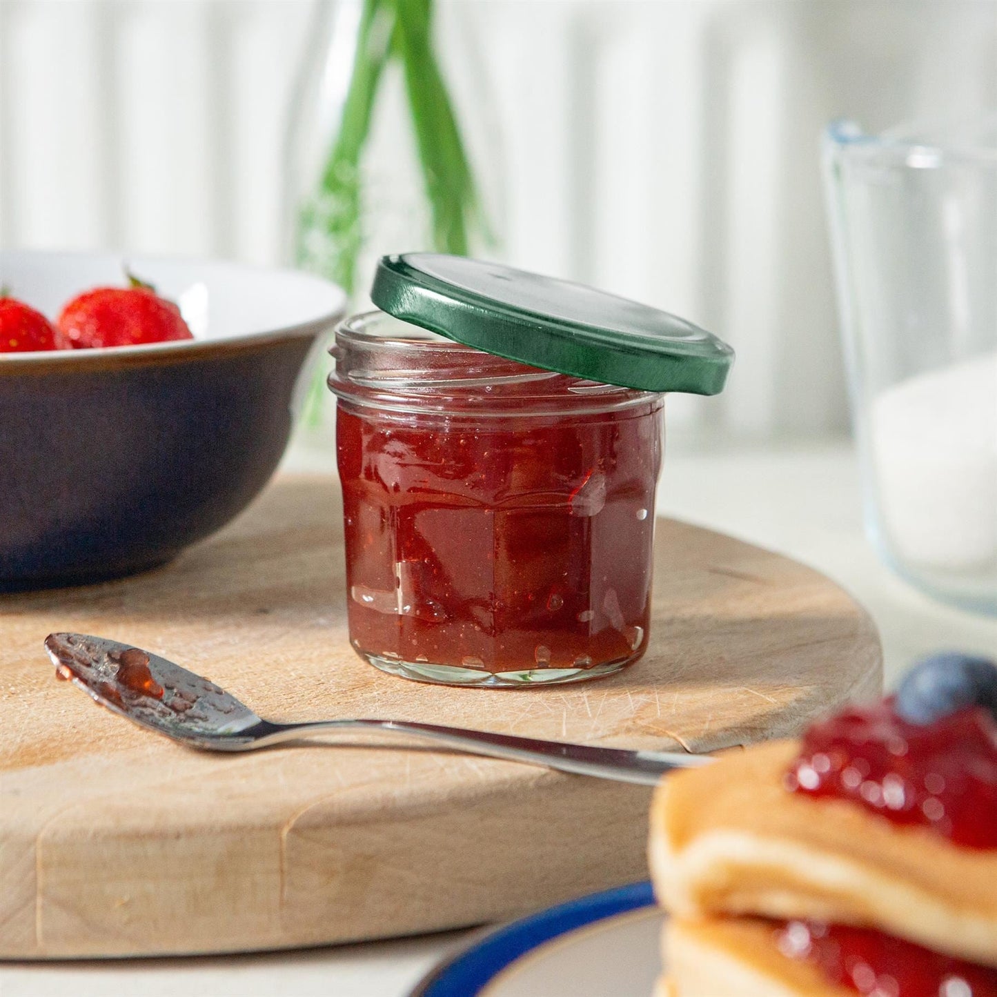 130ml Glass Jam Jars with Lids - Pack of 6
