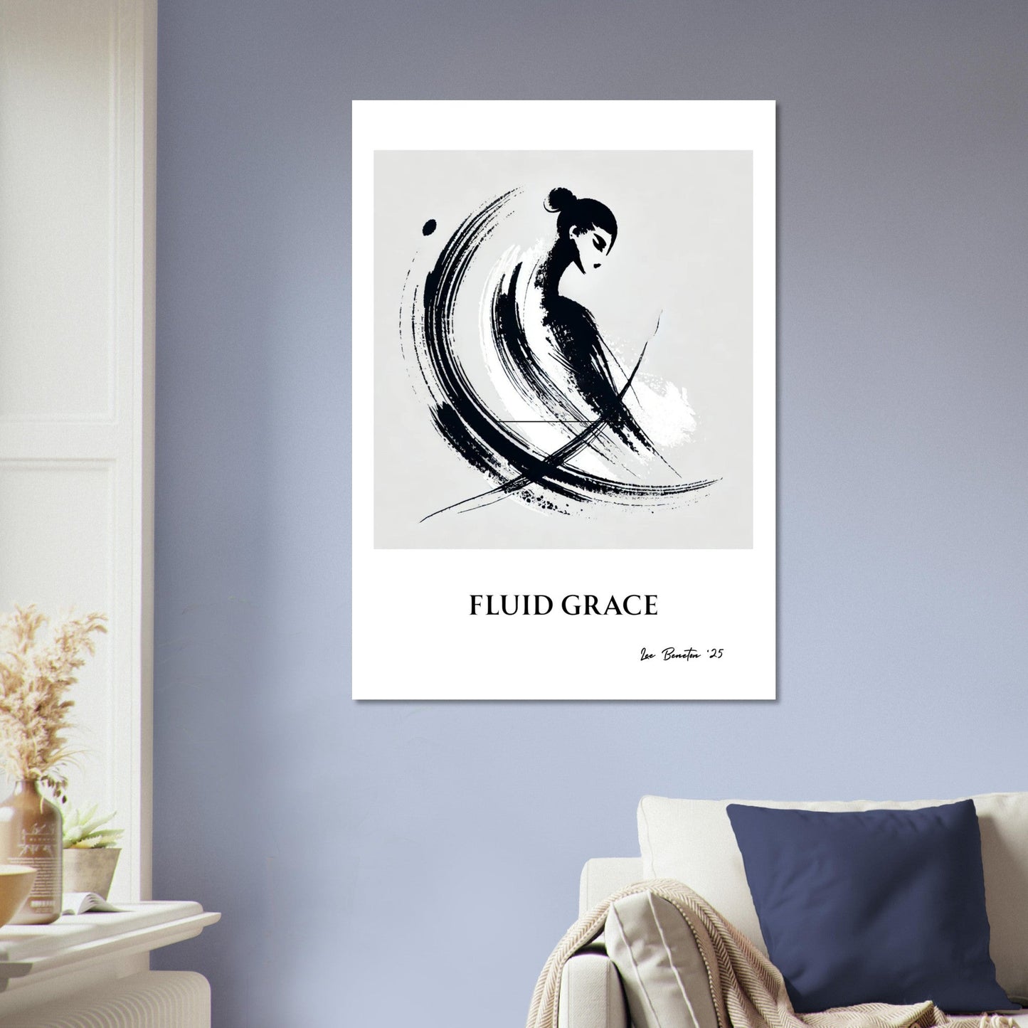 Minimalist Ink Brush Wall Art Print