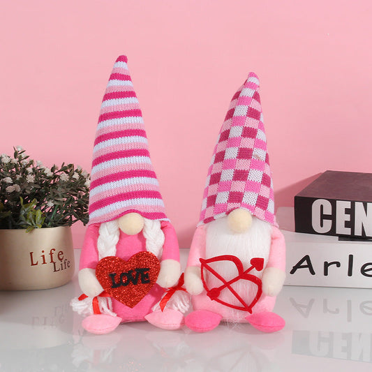 Valentine's Day Cupid Love Action Doll Couple Rudolph Faceless Doll Gift Ornaments