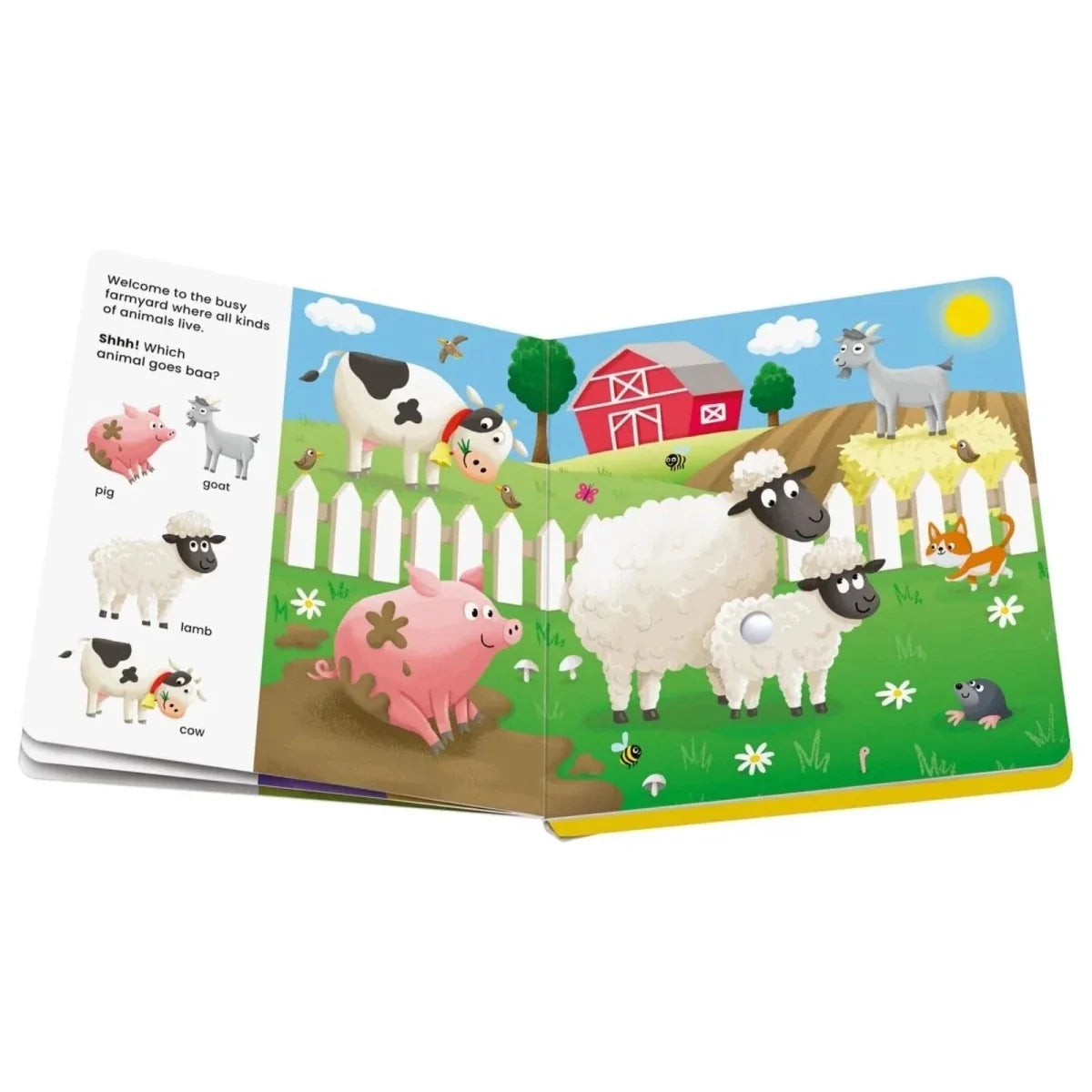Play+ Shh... Who's there? Baby Animals Book with Sounds