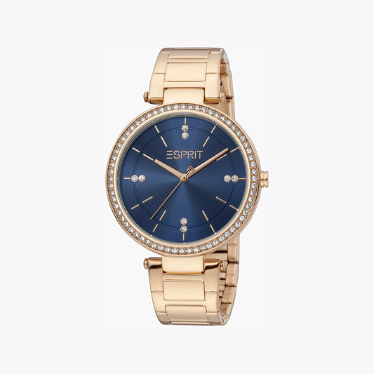 Esprit Women's Rose Gold Watch, Blue Dial | Es1l194m0075