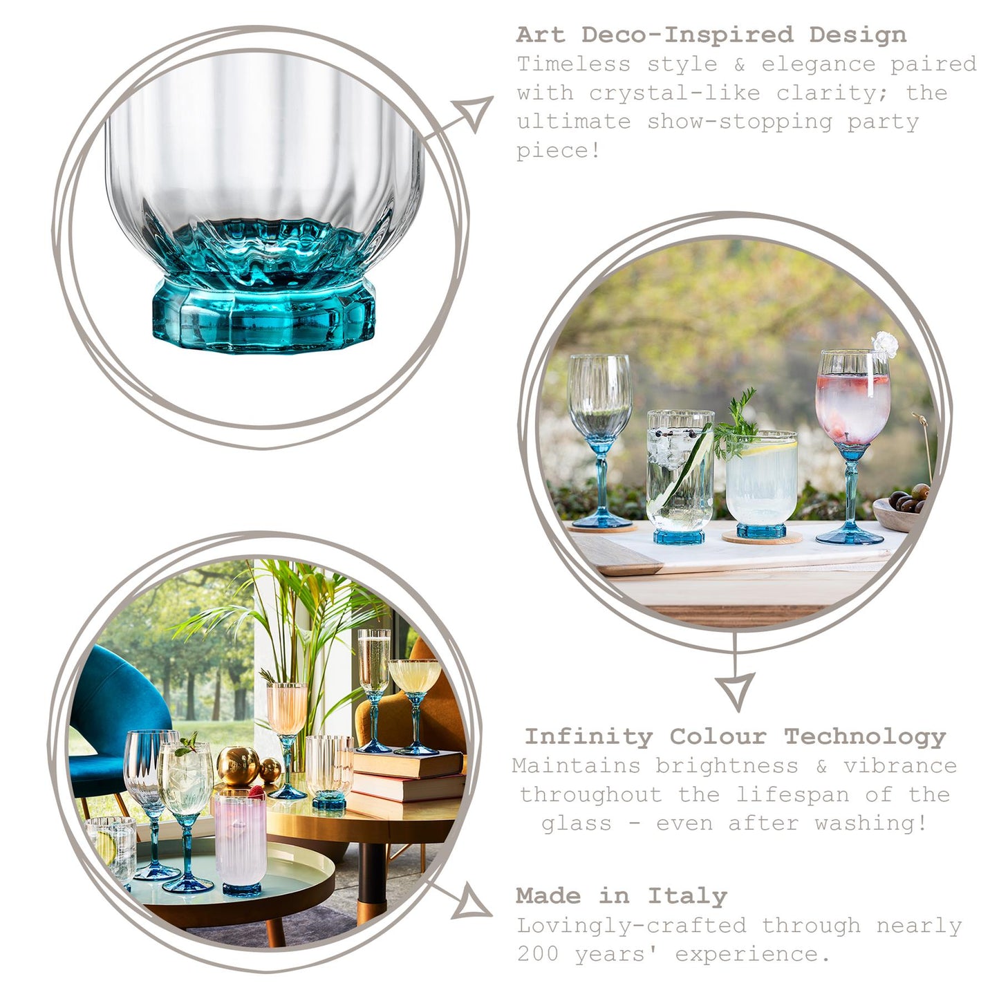 430ml Florian Highball Glasses - Pack of Six