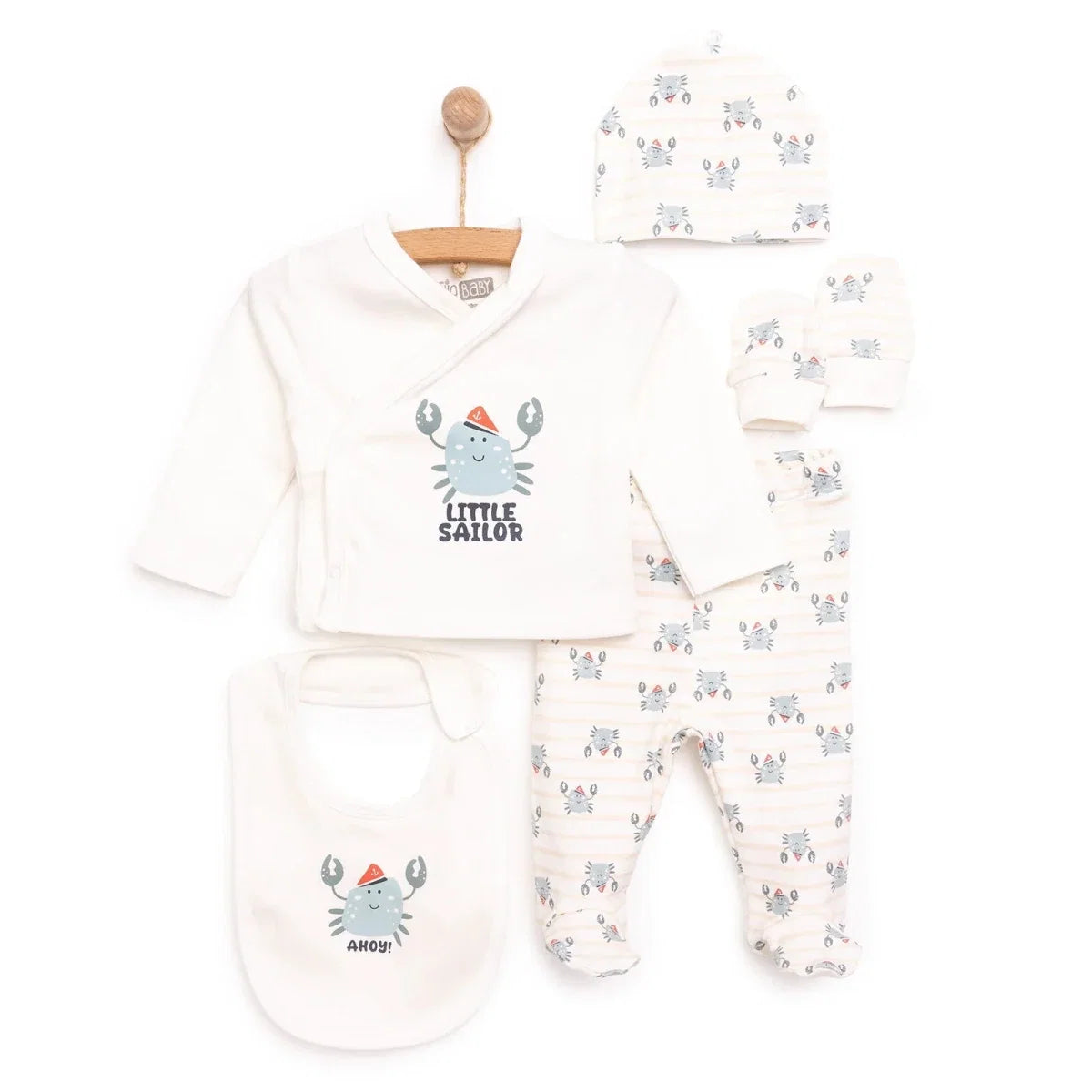 HelloBaby Newborn 5 pcs Starter Set - Ecru