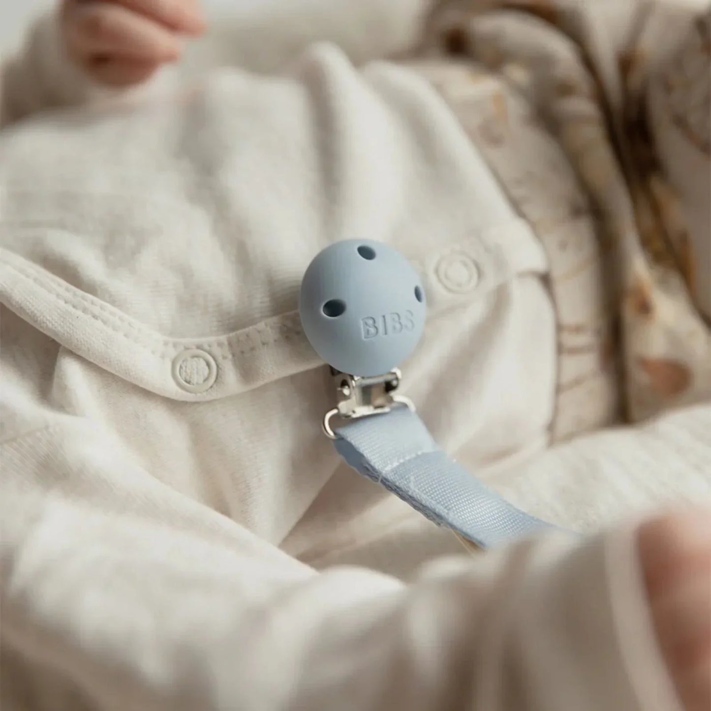 BIBS Soother Clip Ribbon - Sand