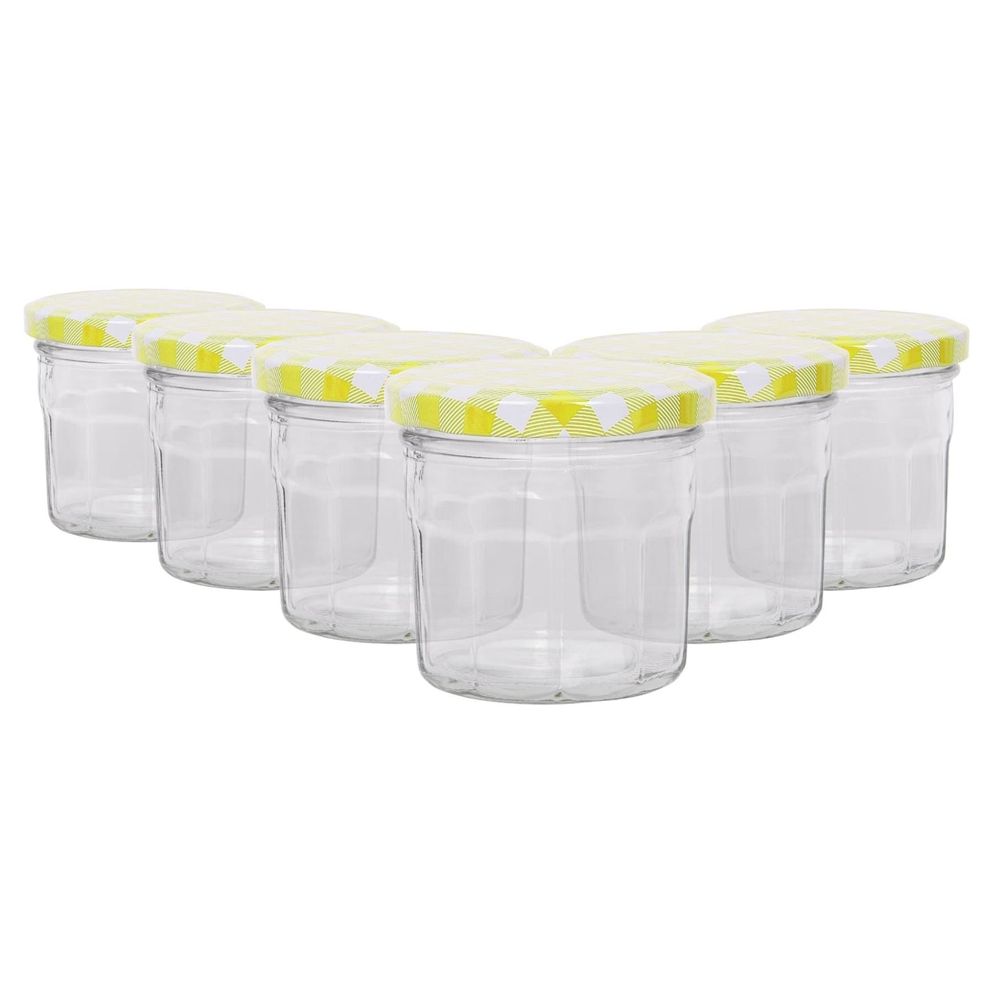 130ml Glass Jam Jars with Lids - Pack of 6
