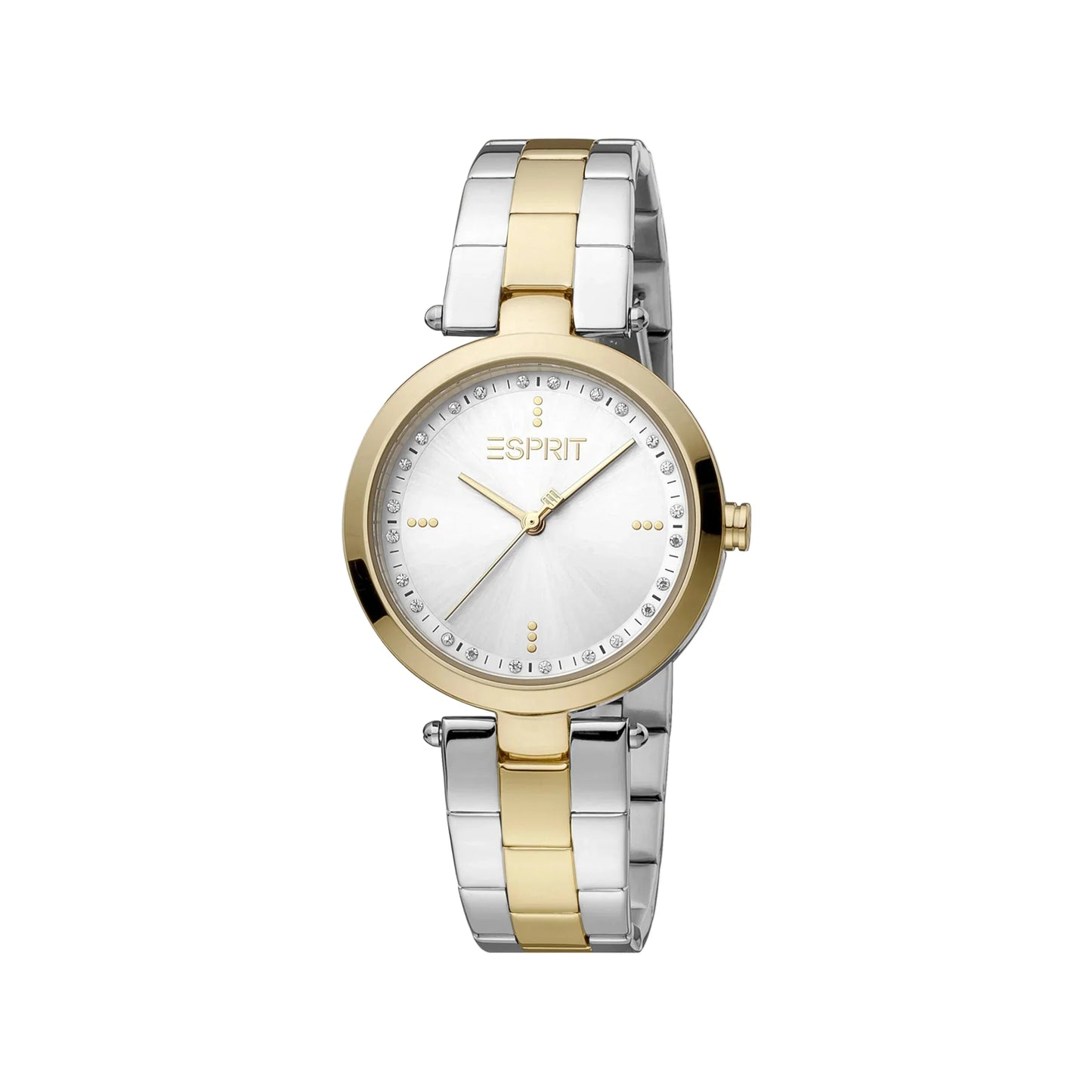 Esprit Women's Silver & Gold Stainless Steel Watch, Silver Dial | Es1l119m0045