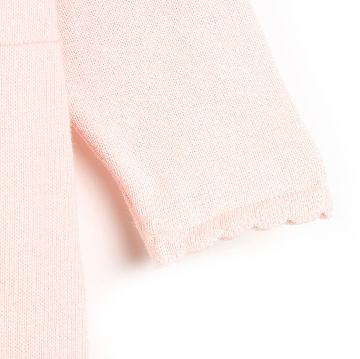 HelloBaby Newborn Knit Ruffled Jumpsuit - Salmon