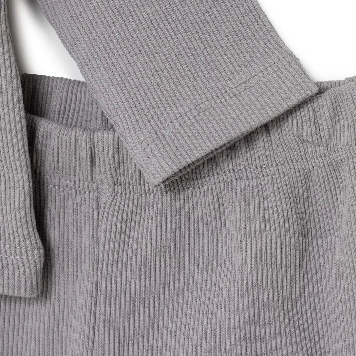 HelloBaby Boys Sweatshirt- Bottom with Buttons Crew Neck Long Leg Long Sleeve - Grey