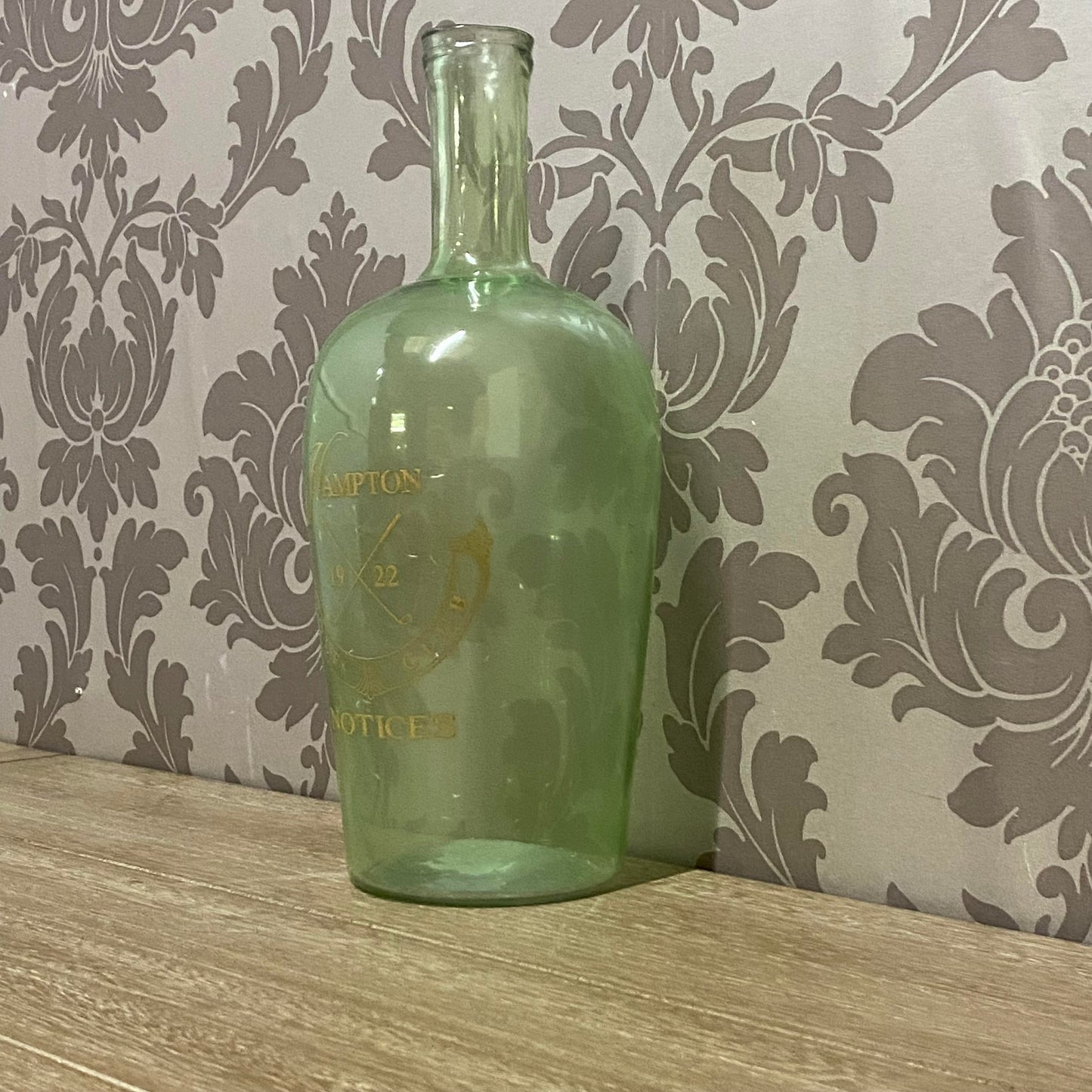 11" GLASS DECORATIVE VASE-RECYCLE GREEN