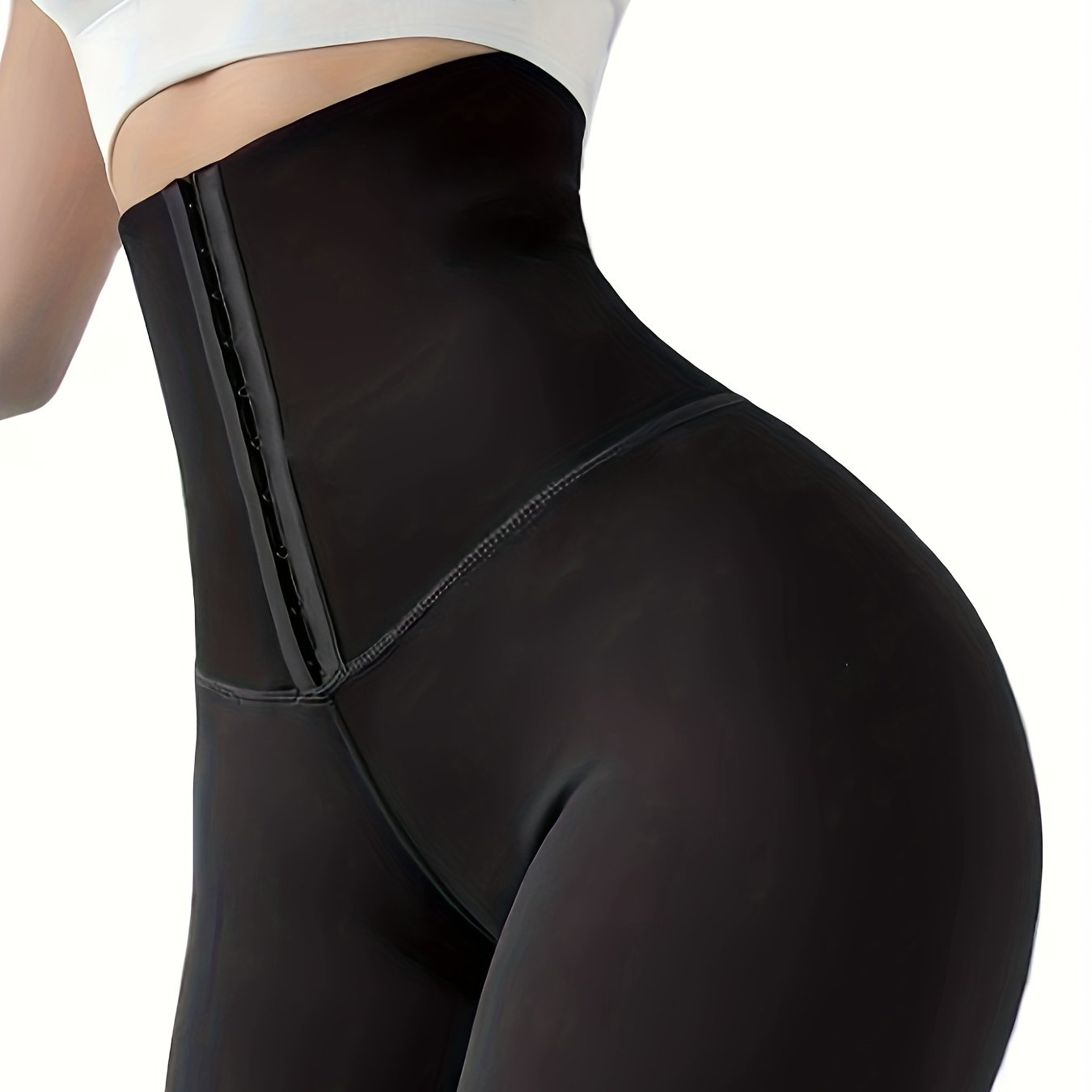 High-Waist Tummy Control Leggings - Butt Lifting Skinny Jeans for Women | Double-Breasted Button Closure
