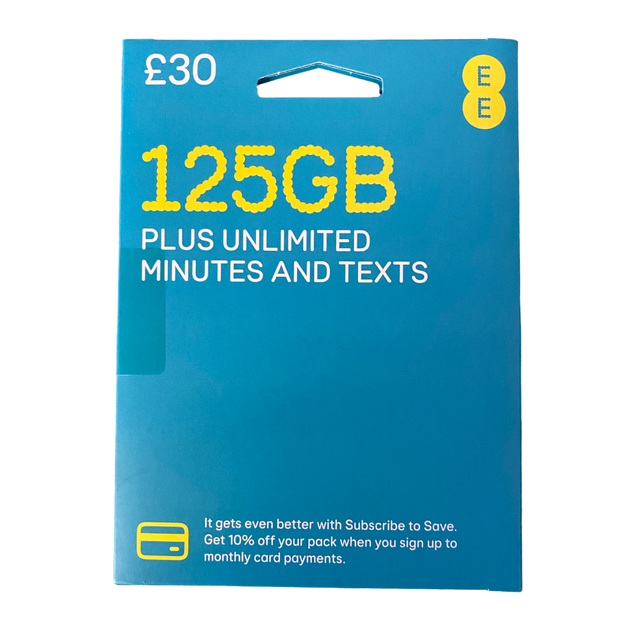 EE Pay As You Go Sim Card - £30 Subscription Pack