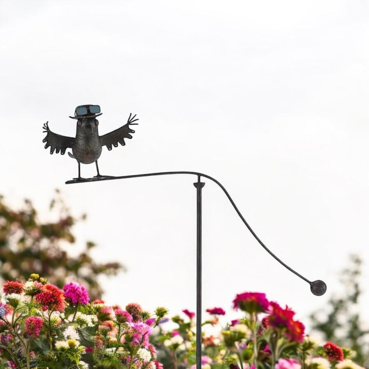 55" METAL BIRD GARDEN STAKE