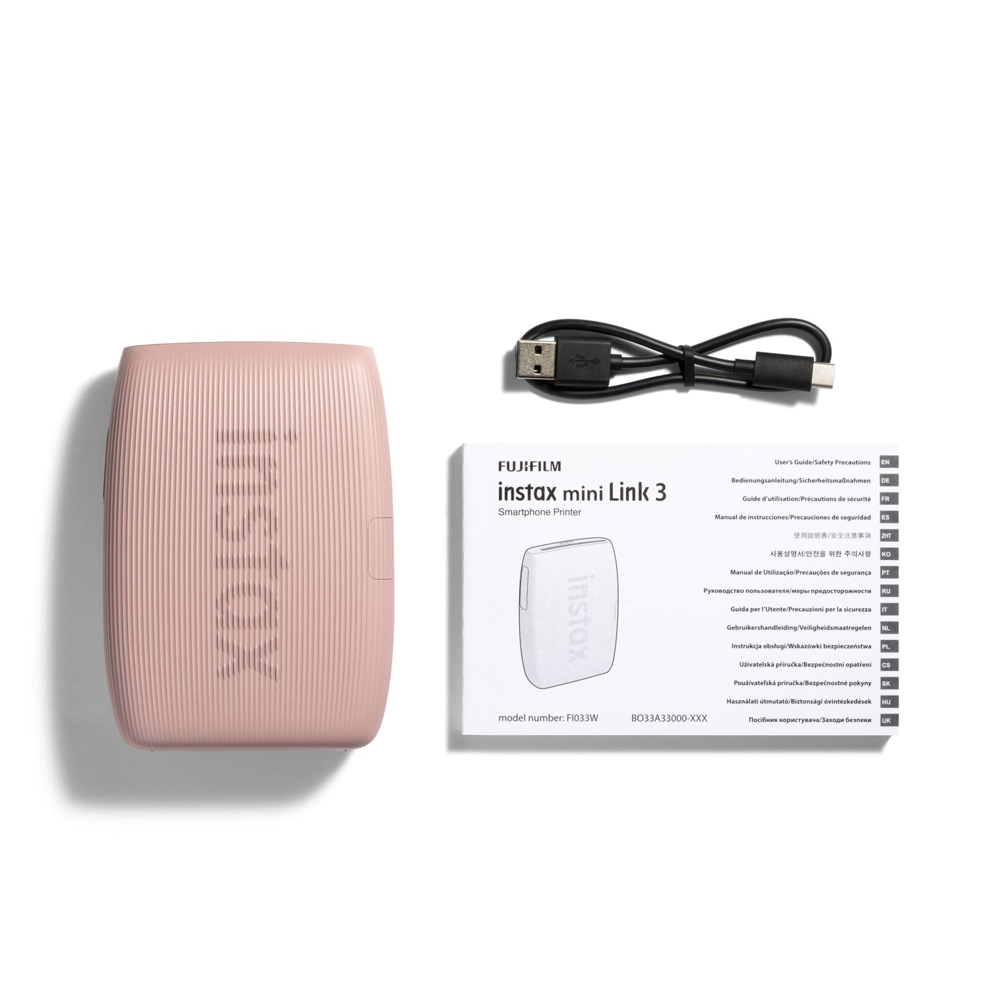Fujifilm Instax Mini Link 3 Wireless Smartphone Photo Printer - Rose Pink