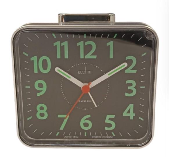 Acctim Parker Alarm Clock in Silver - 16467