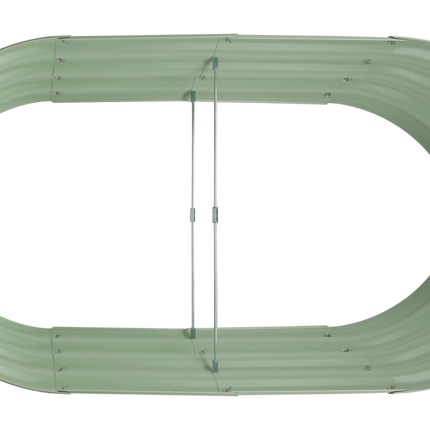 120cm x 60cm Rounded Galvanised Steel Raised Garden Bed