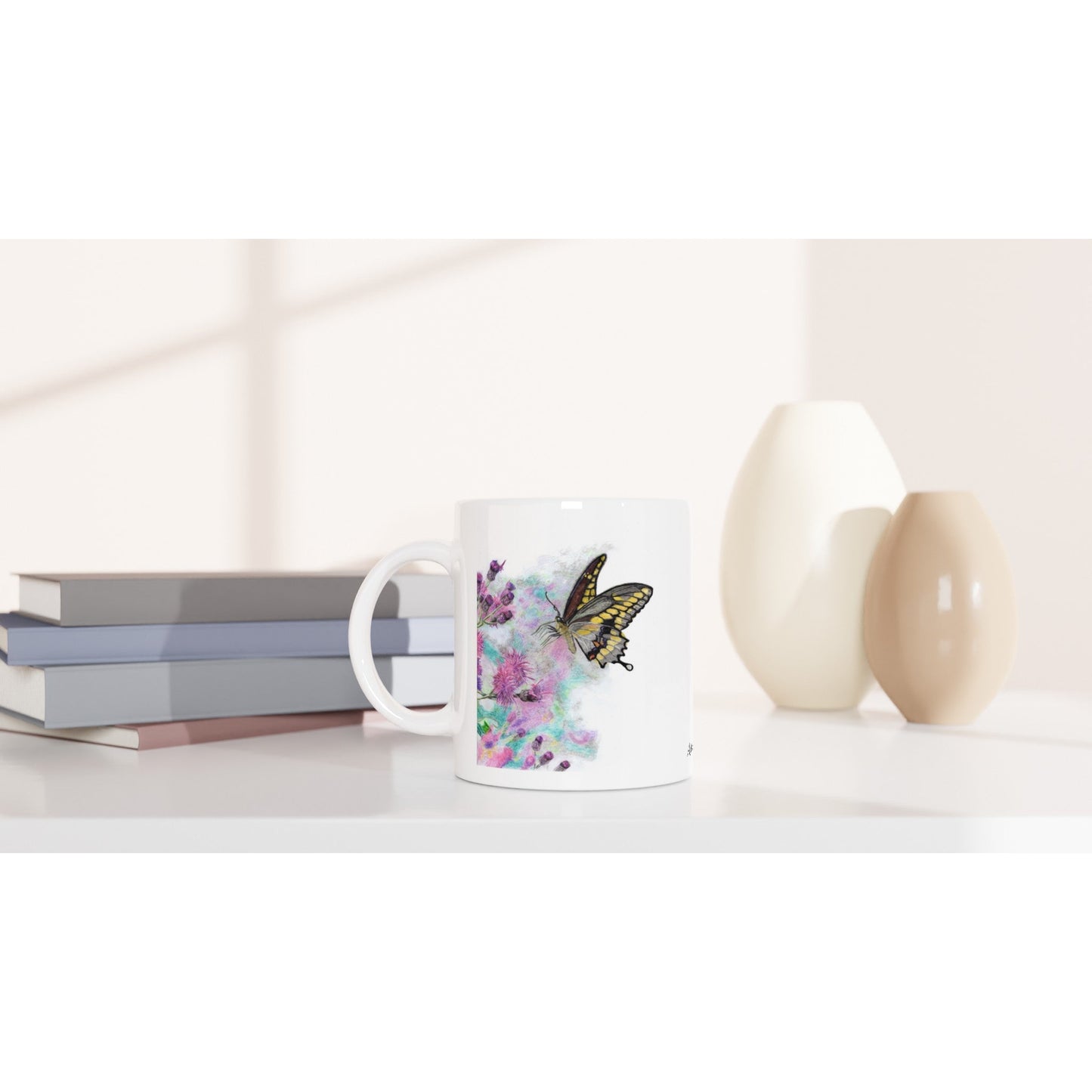 Yellow Butterfly Coffee Mug