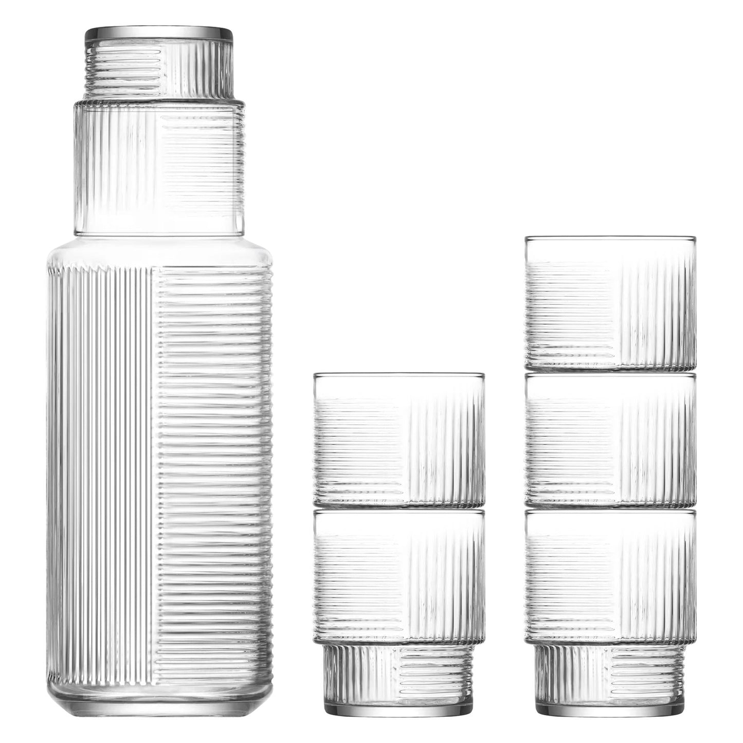 7pc 1.2L Helen Glass Carafe & Tumblers Set