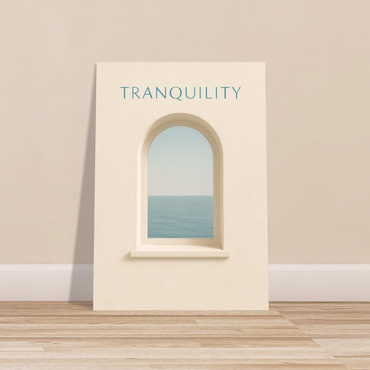 Tranquil Minimalist Ocean View Poster Print