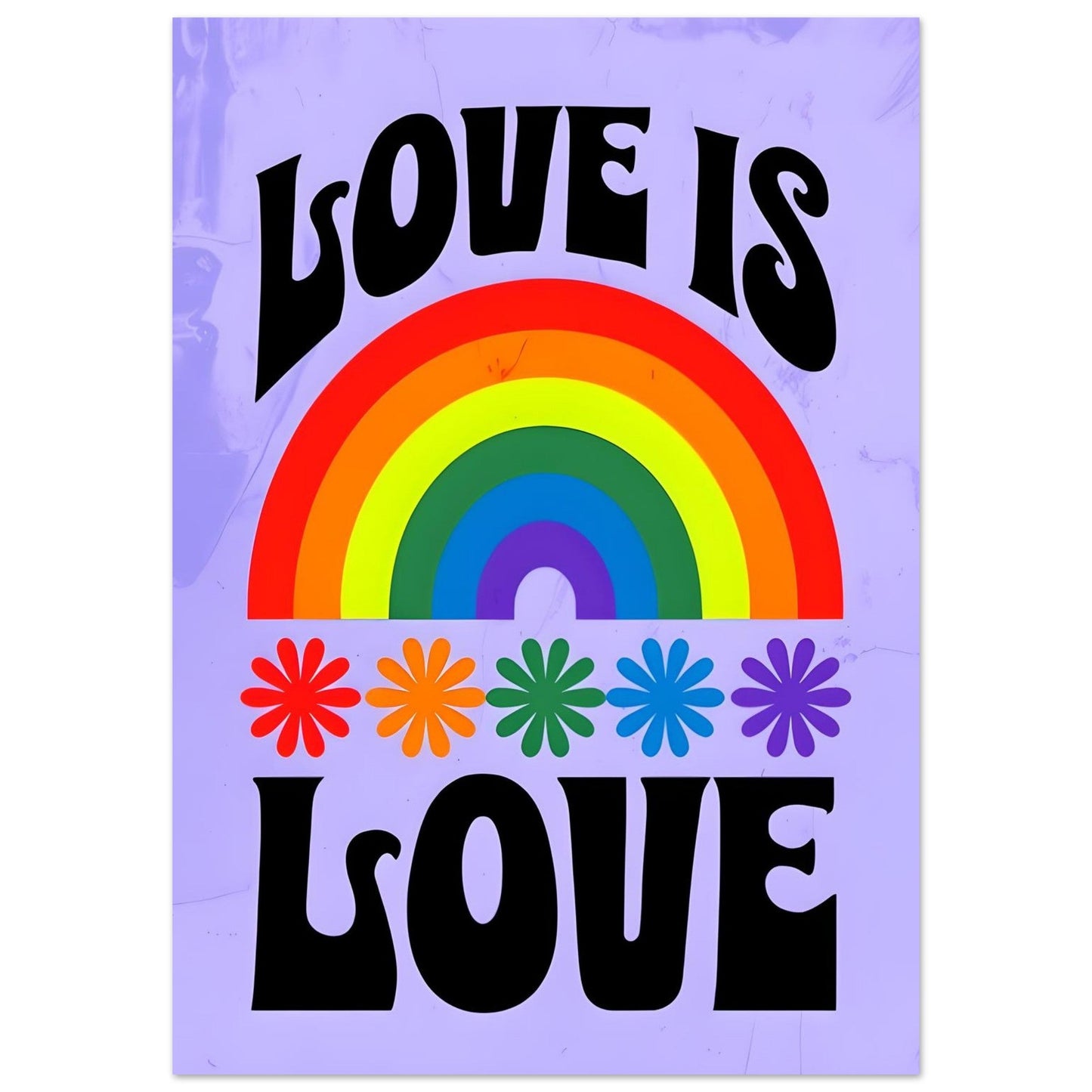 Love Is Love Wall Art – Retro Pride Poster