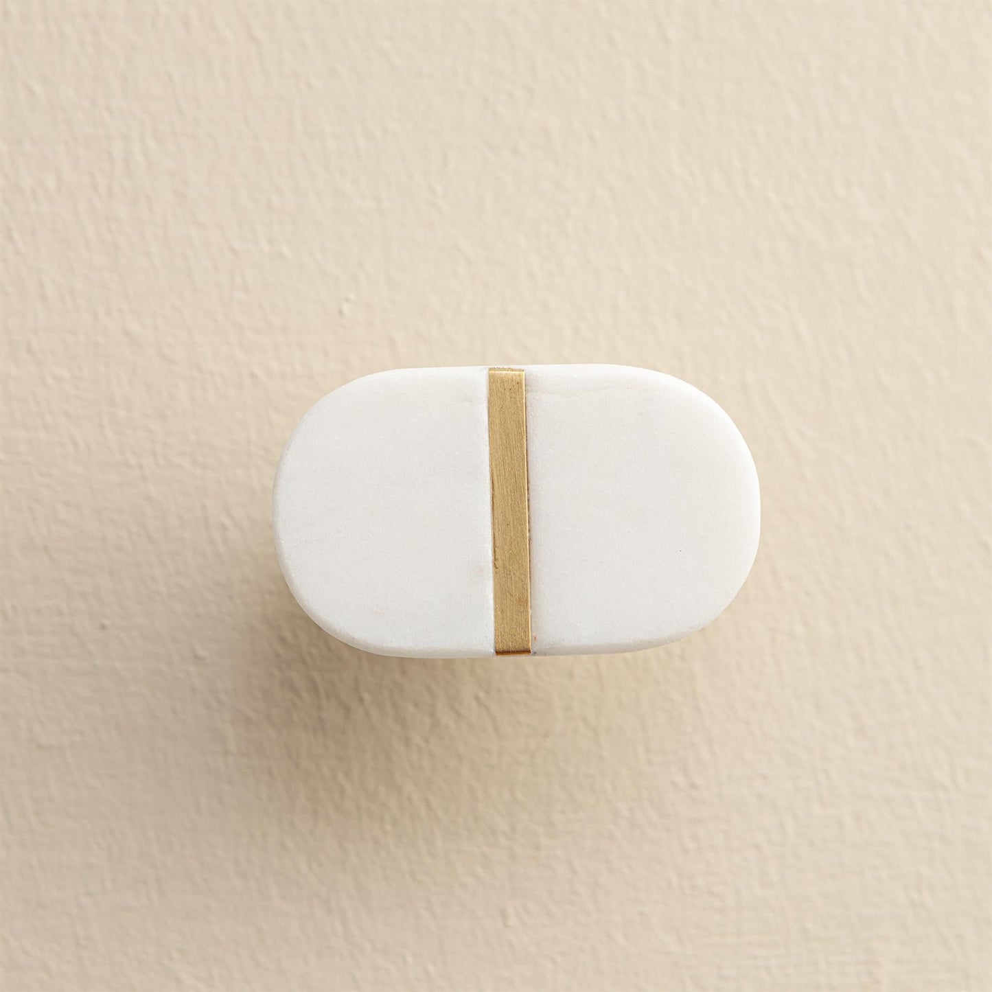Roja White Stone Brass Drawer Knobs