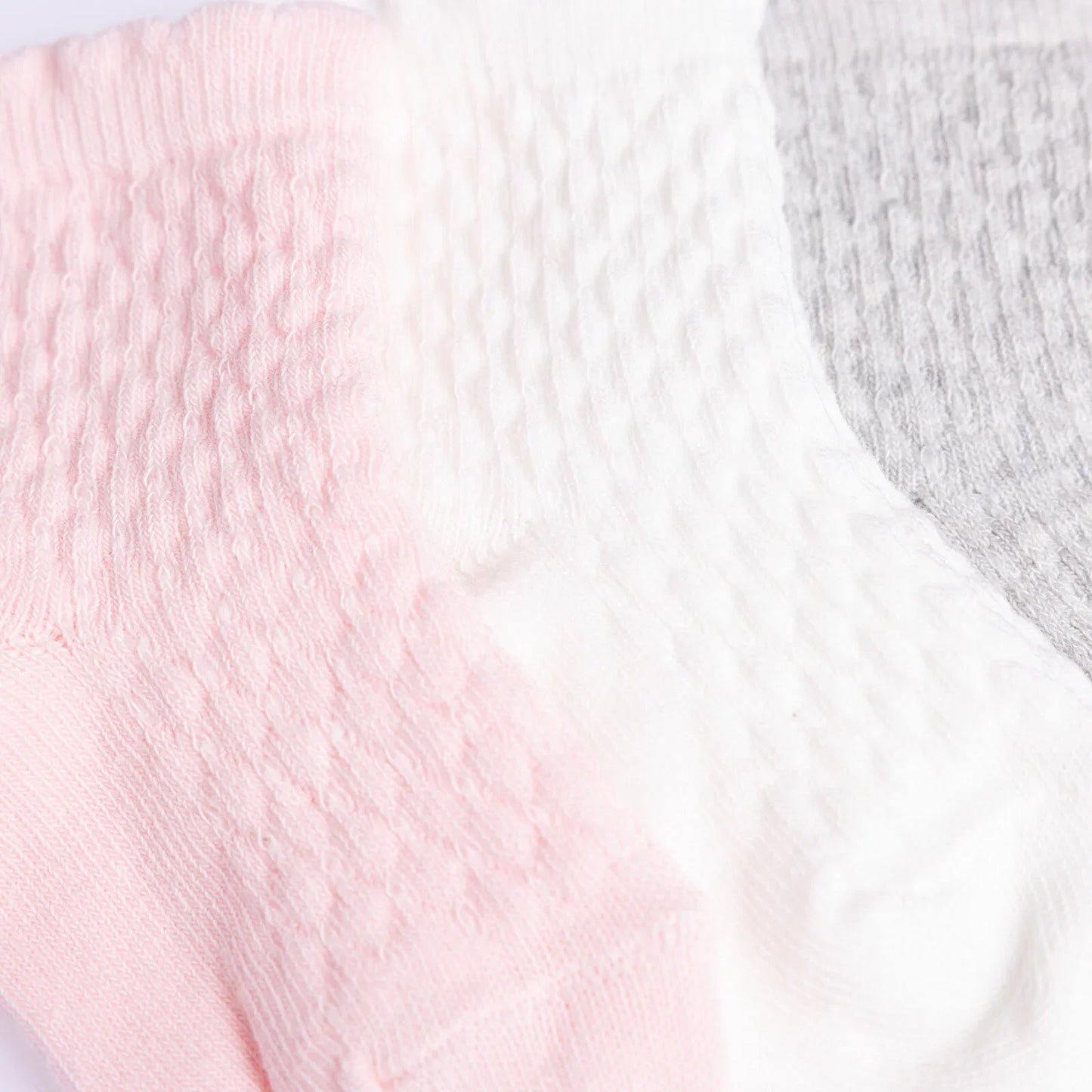 HelloBaby Girl Baby Socks 3 Pack - Light Pink