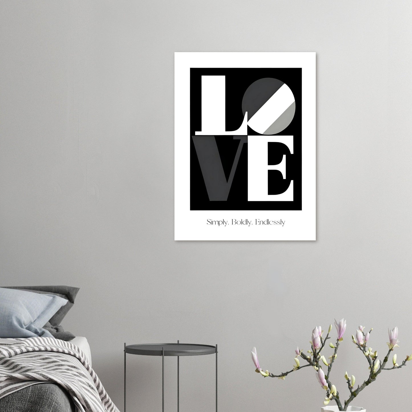 Minimalist Bold Black and White LOVE Poster