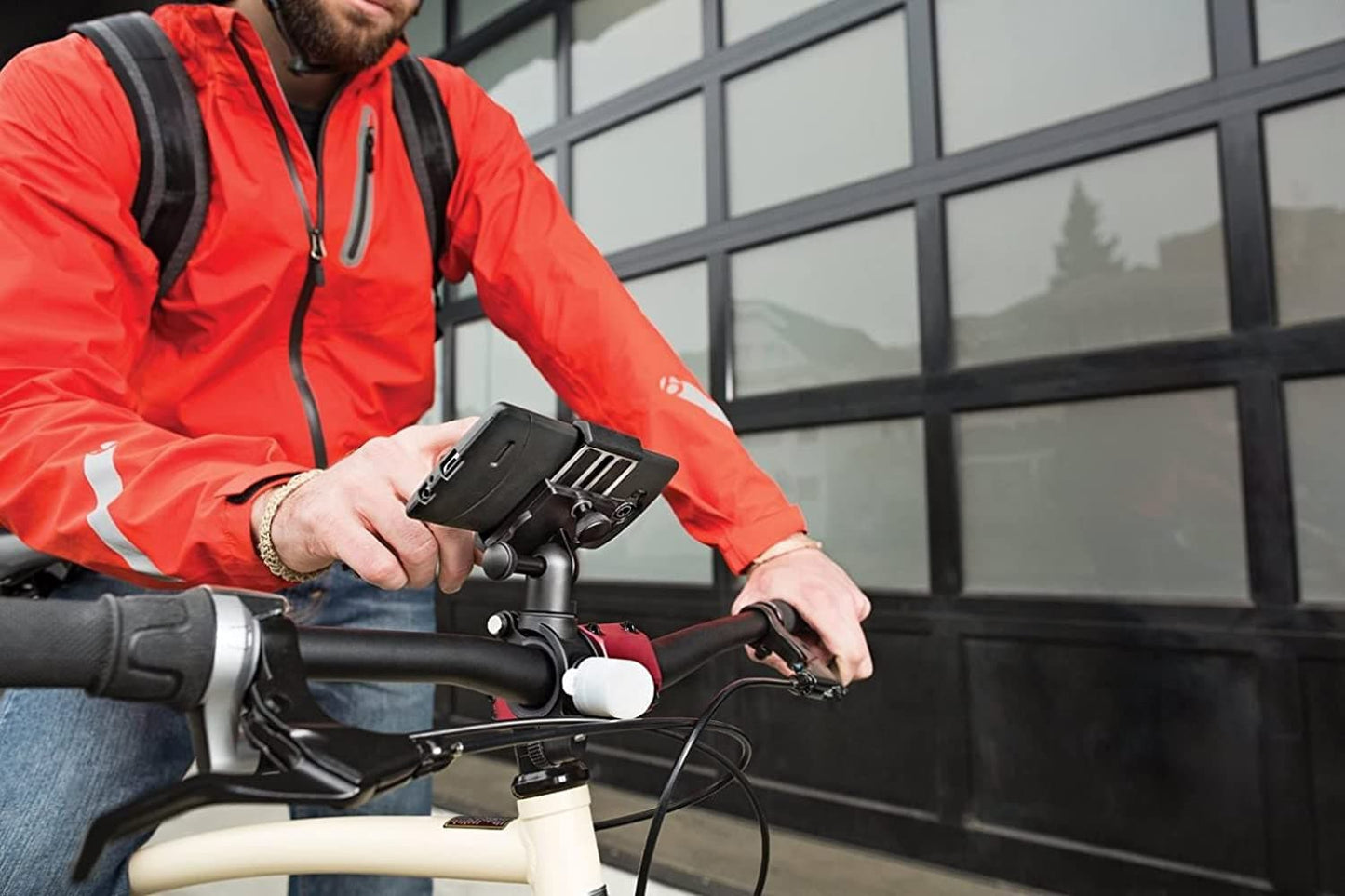 Joby GripTight Bike Mount PRO Phone Holder + Red & White Visibilty LED Light Pack