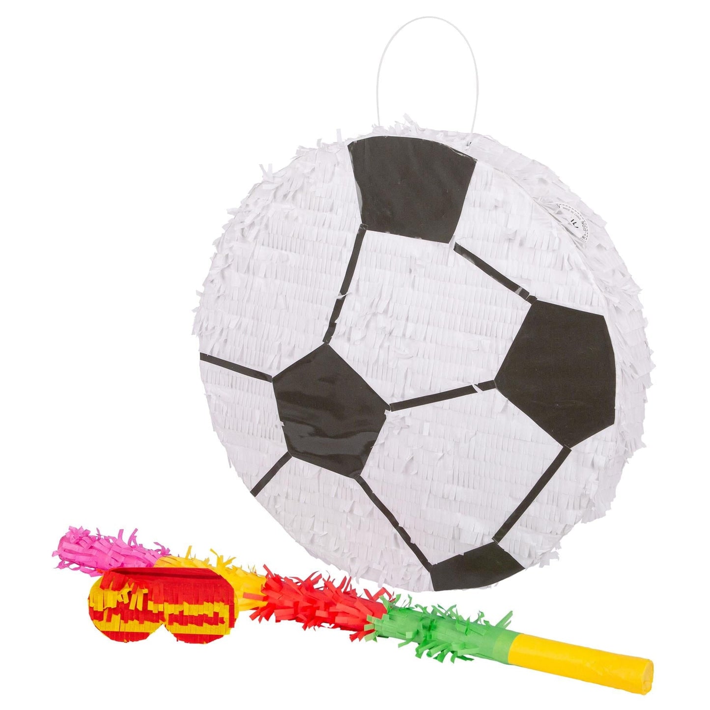 3pc Large Football Pinata Set with Stick & Blindfold