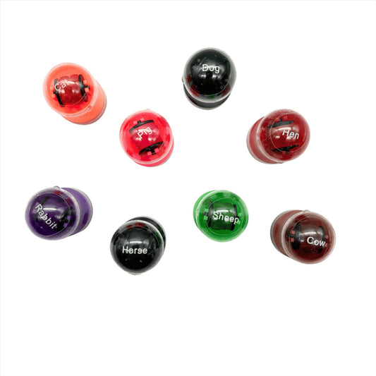 Double Sided Self Inking Farm Animal Stamper with Roller (single)