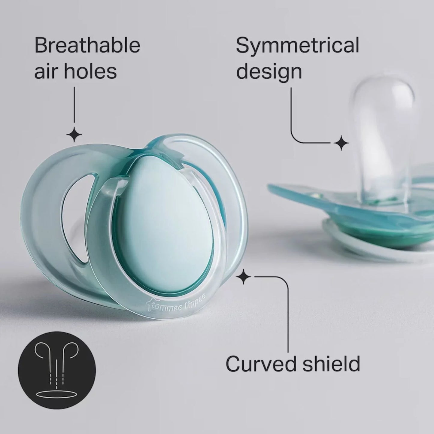 Tommee Tippee Night Time Soother 6-18 months Pack of 2 Assorted