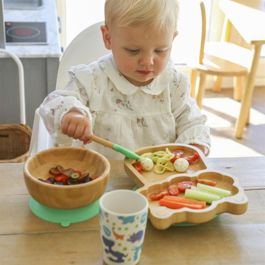 Bamboo Baby Weaning Fork with Silicone Tip