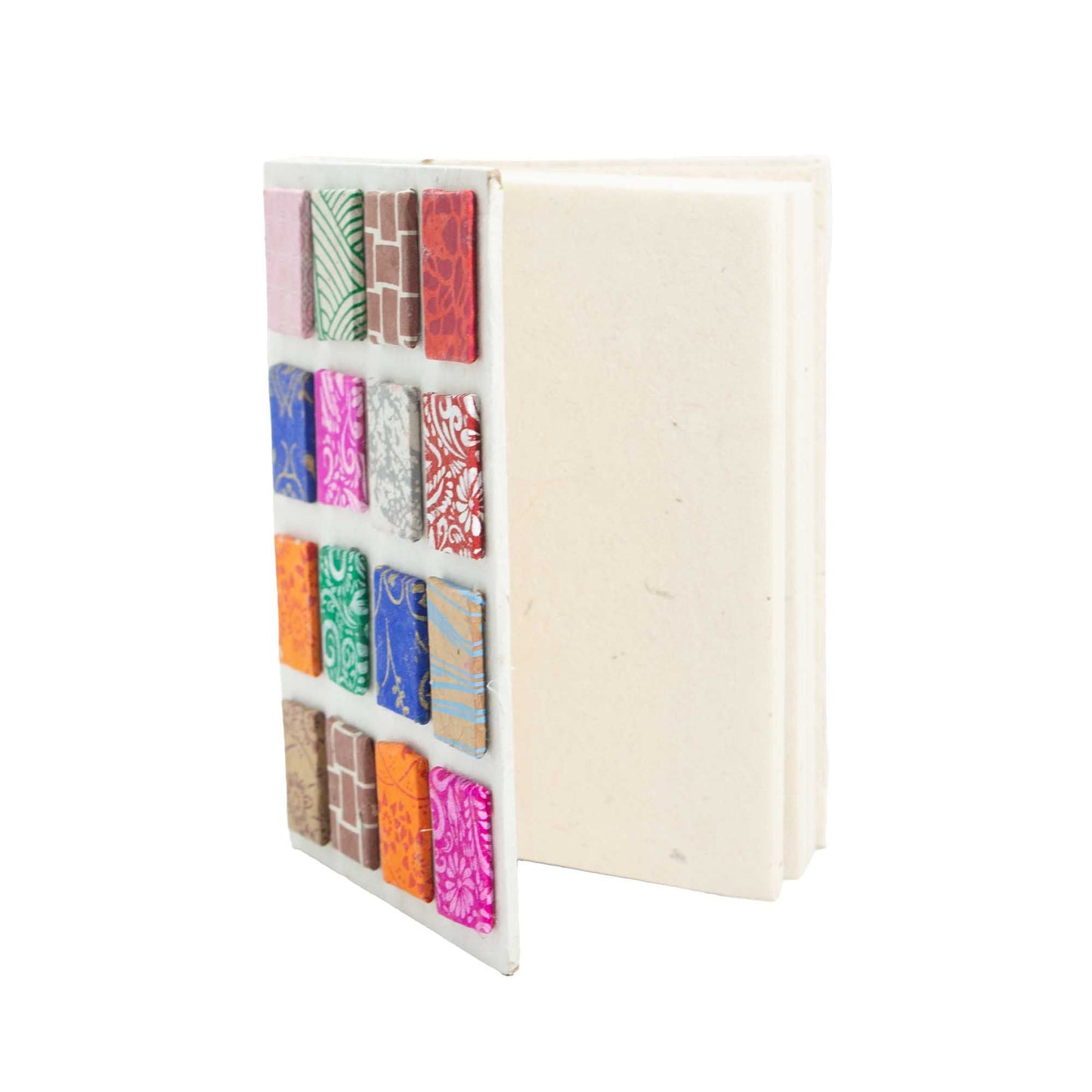 Lokta Mini Tiles Notebook – Medium (15x12cm) – 45 Leaves – Natural