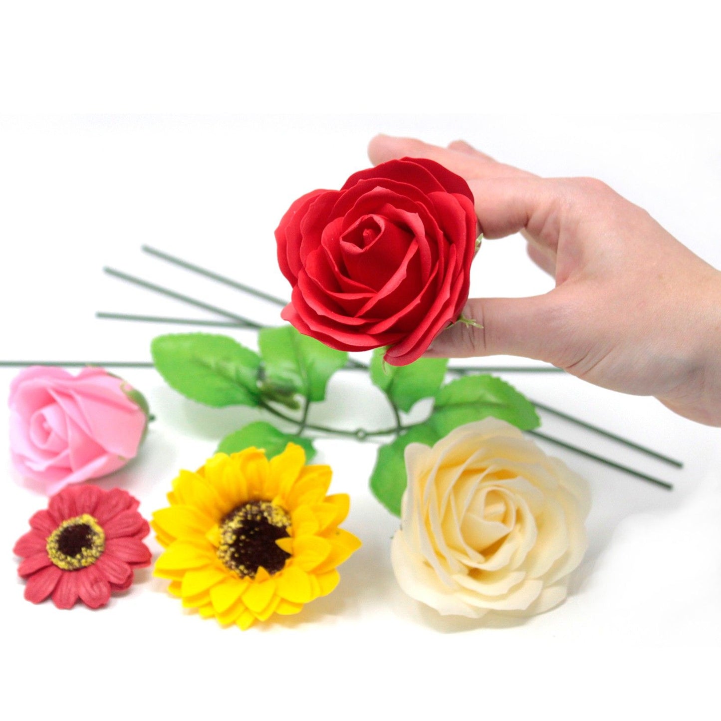 Craft Soap Flowers - Med Rose - Violet