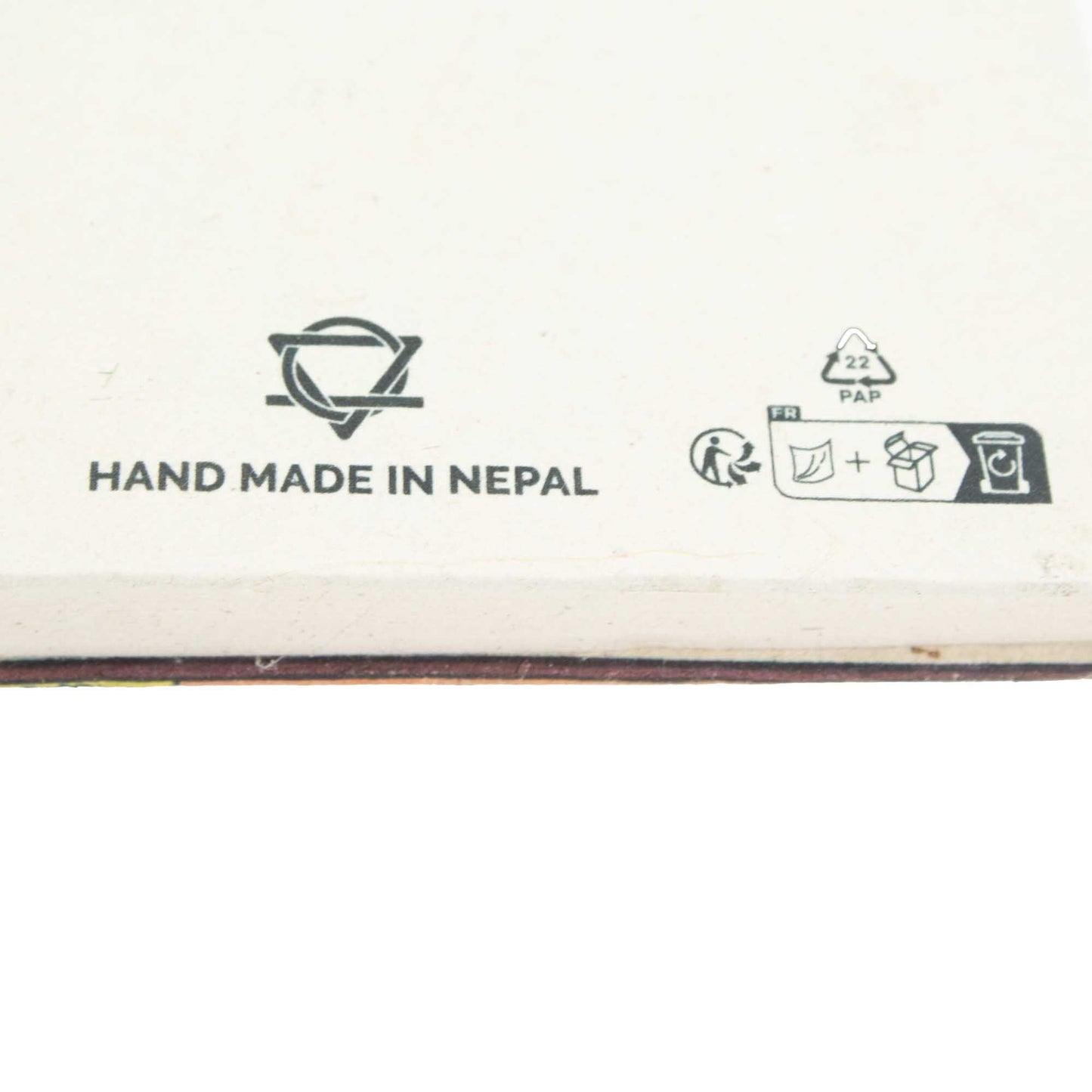 Lokta Traditional Prayer Flag Notebook – Medium (15x12cm) – 45 Leaves – Natural