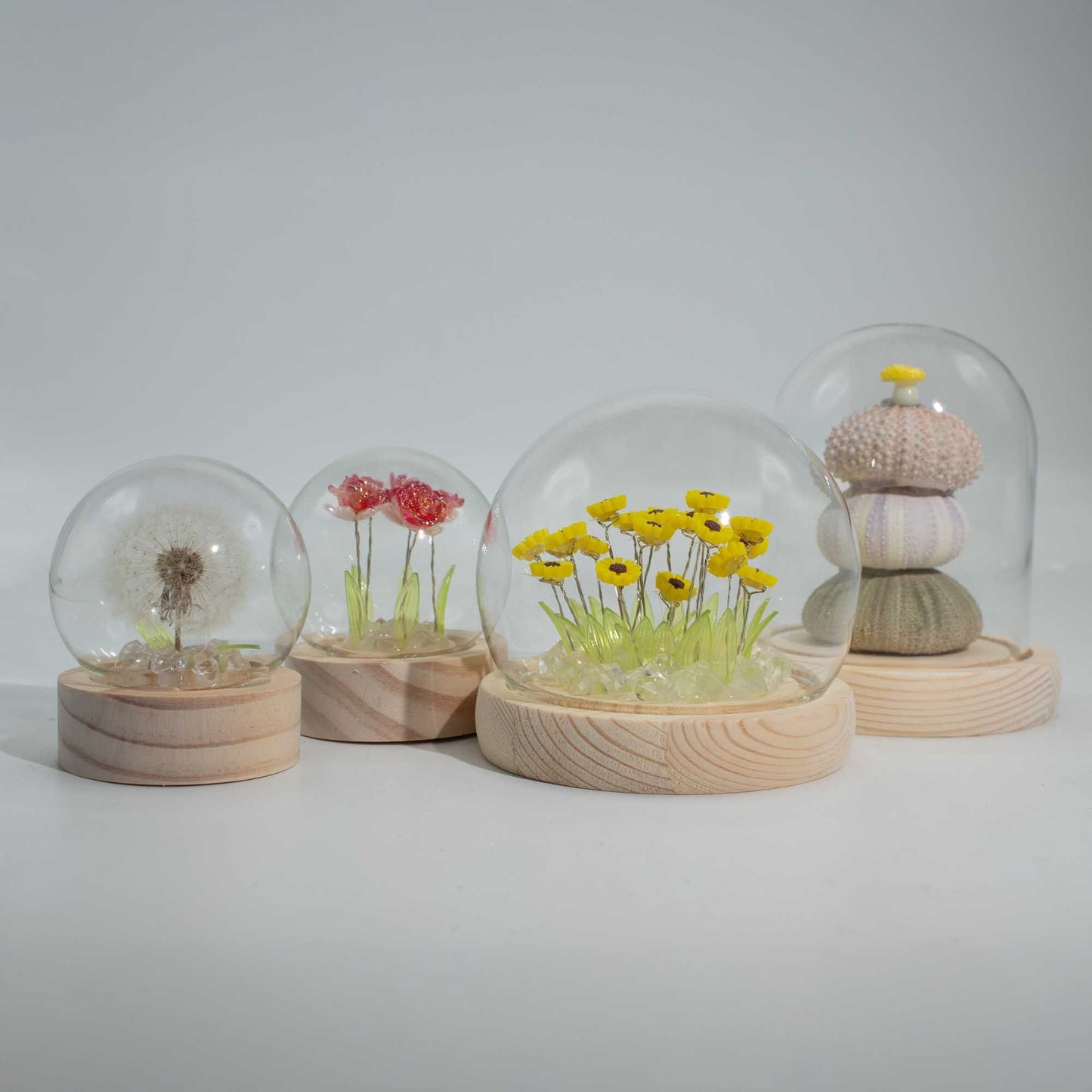 Floral Glow Garden Dome - 5 Sunflowers - LED Battery