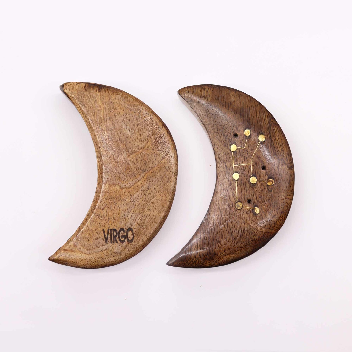 Engraved and Brass Zodiac Sign Incense Burner - Moon