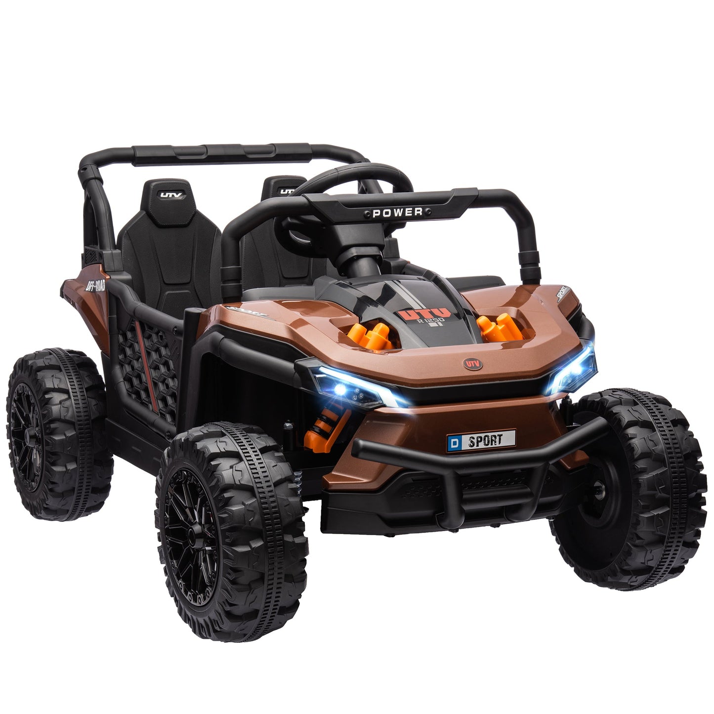 AIYAPLAY Kids Ride on Car, 12V Electric Truck w/ Horn Lights USB