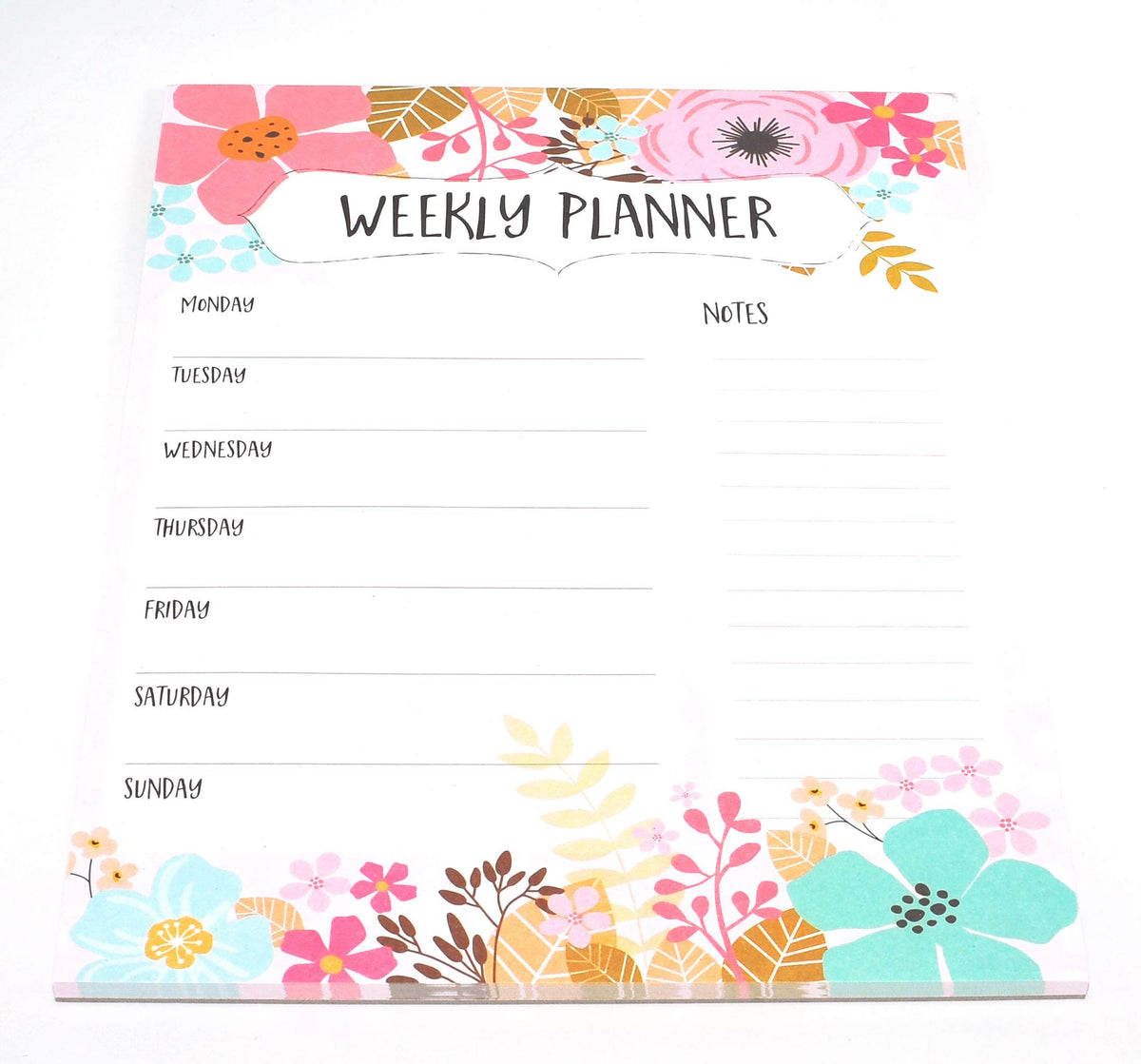 Compact - 1x A4 Flowers Layout Weekly Planner Pad Design at Random