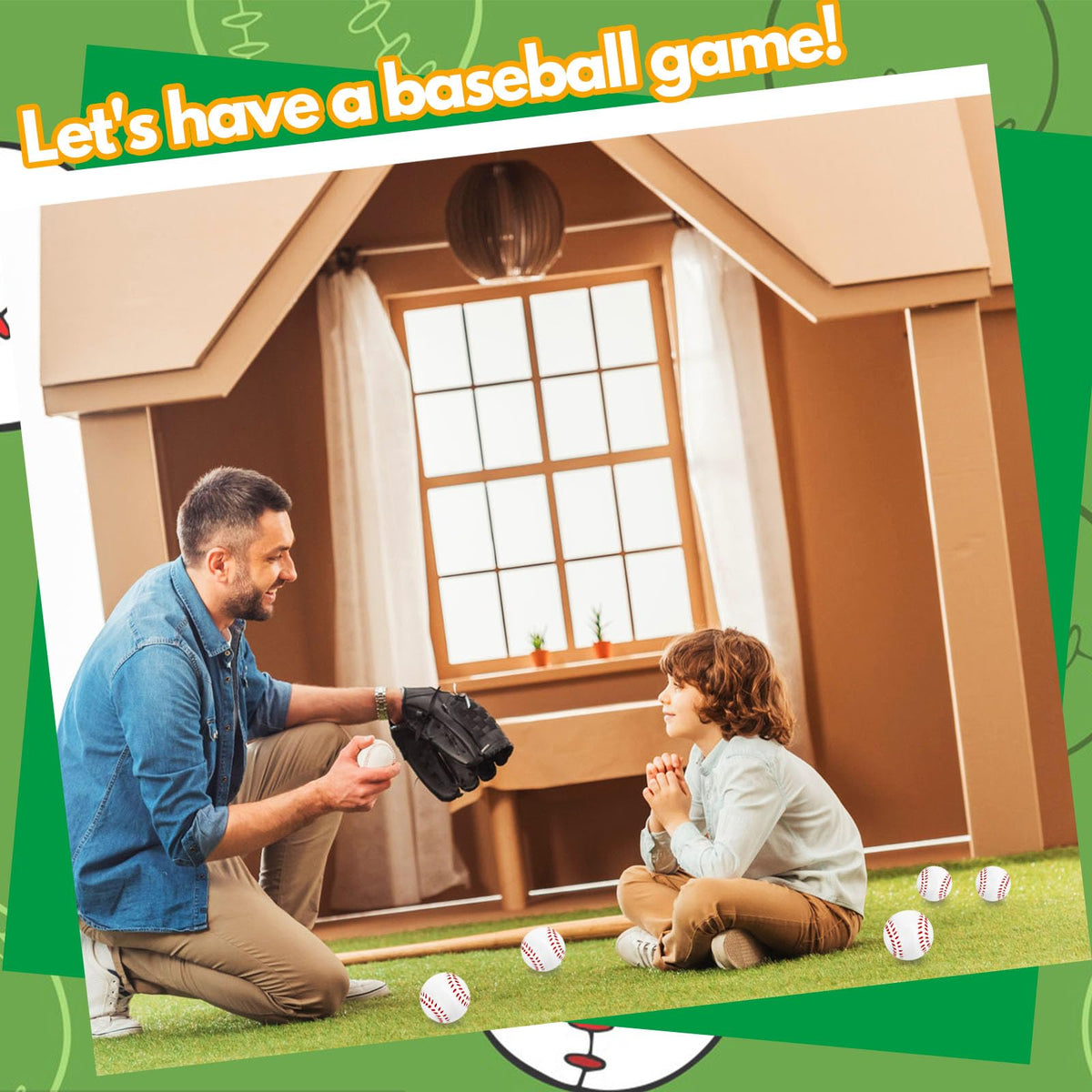 Baaxxango 30 Pack Baseball Stress Balls – 2.5-Inch Foam Squeeze Balls for Kids & Parties