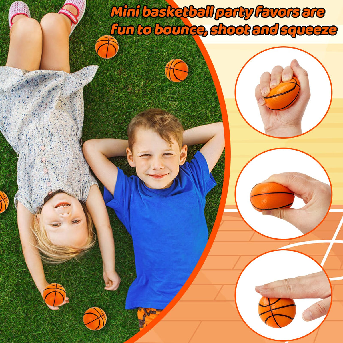 Baaxxango 30-Pack 2.5-Inch Mini Foam Basketballs – Soft Squeeze Balls for Parties & Stress Relief