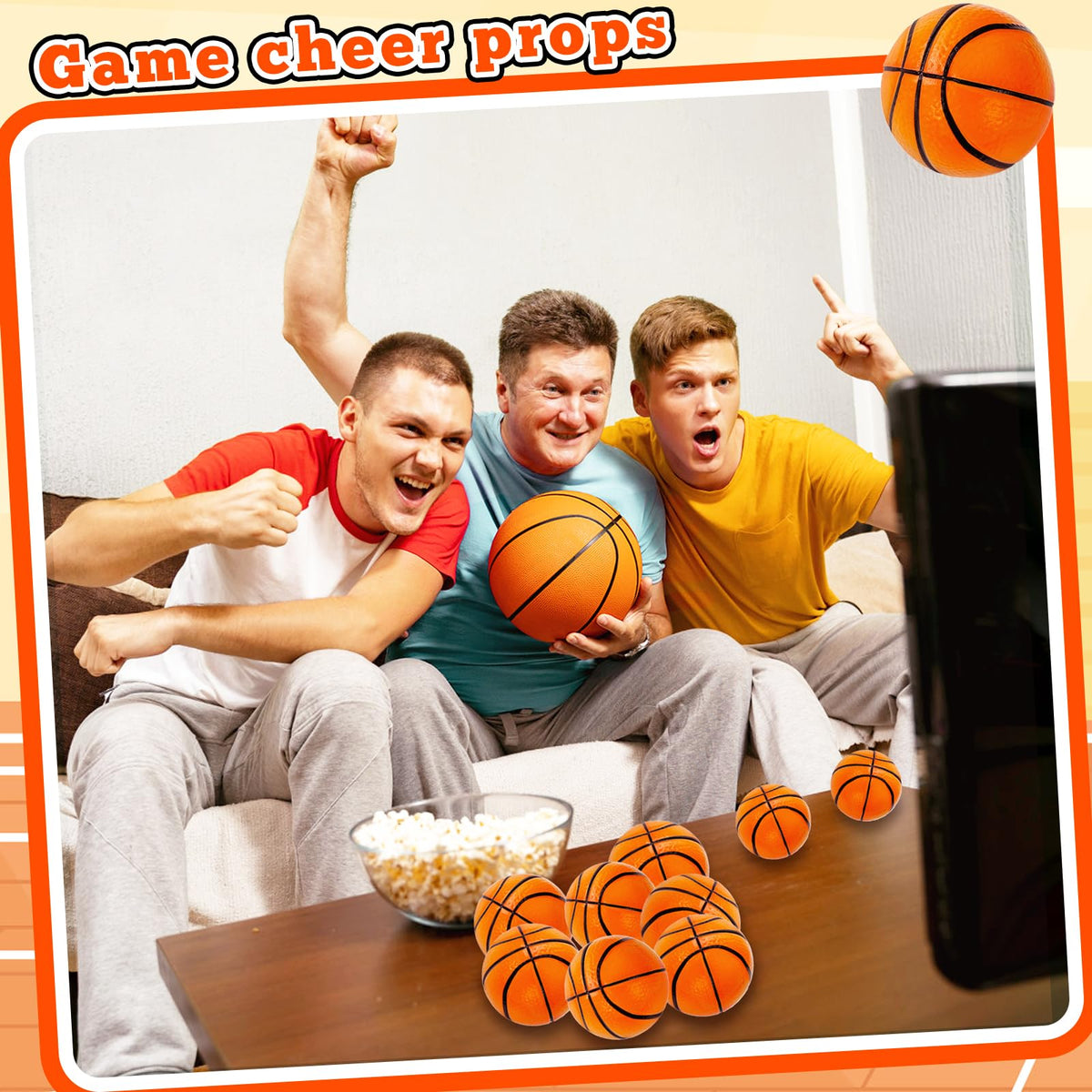 Baaxxango 30-Pack 2.5-Inch Mini Foam Basketballs – Soft Squeeze Balls for Parties & Stress Relief