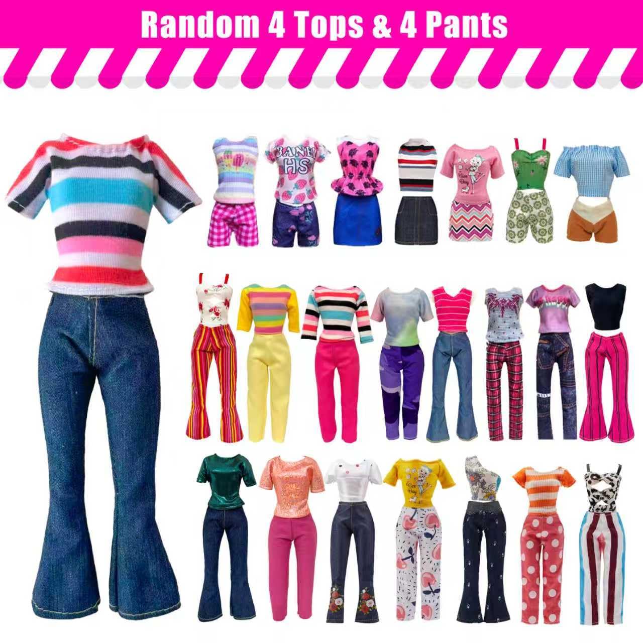 Babeilei 19 Pcs Doll Clothes & Accessories for 11.5-Inch Dolls – Random Dresses & Outfits